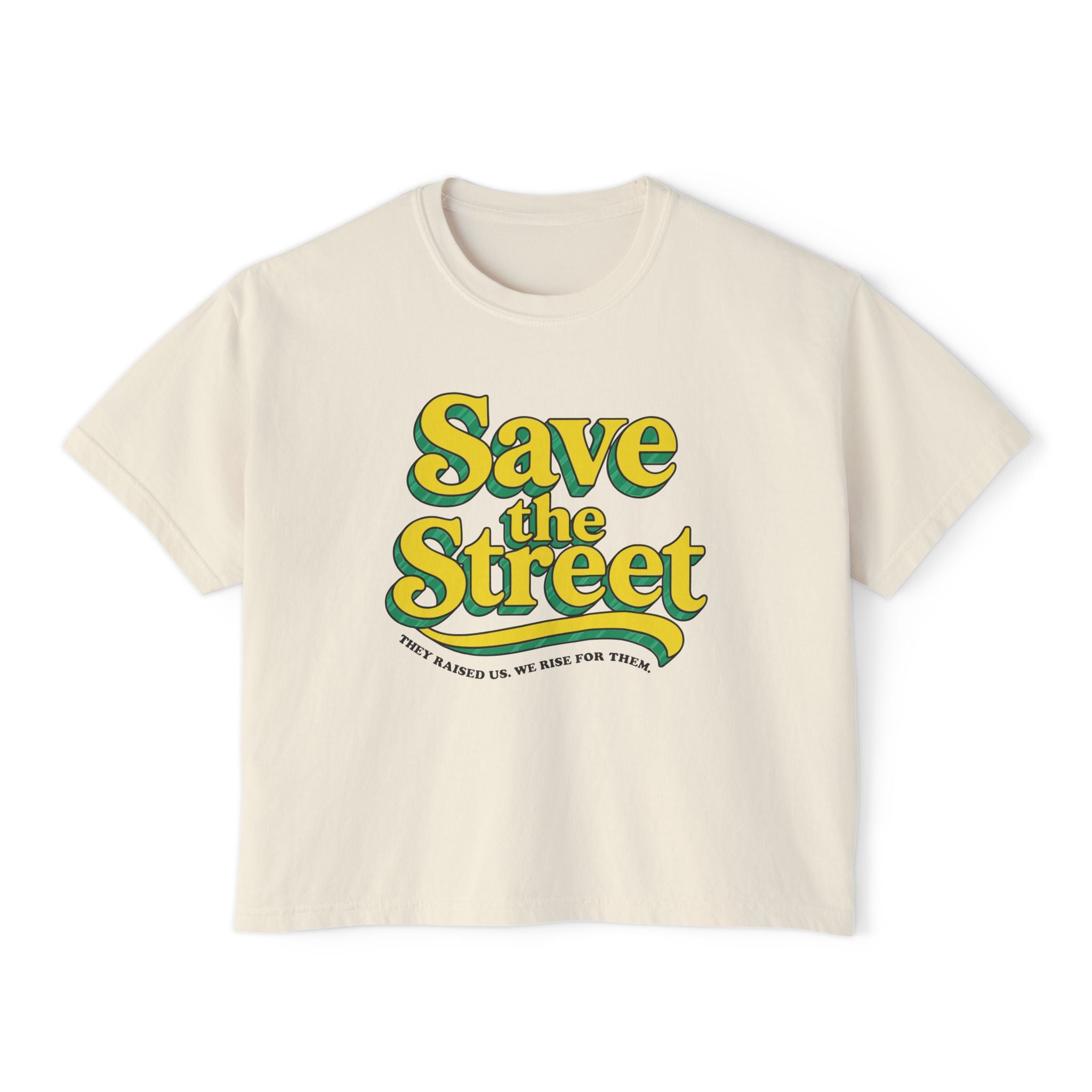 Save The Street Comfort Colors Crop Top