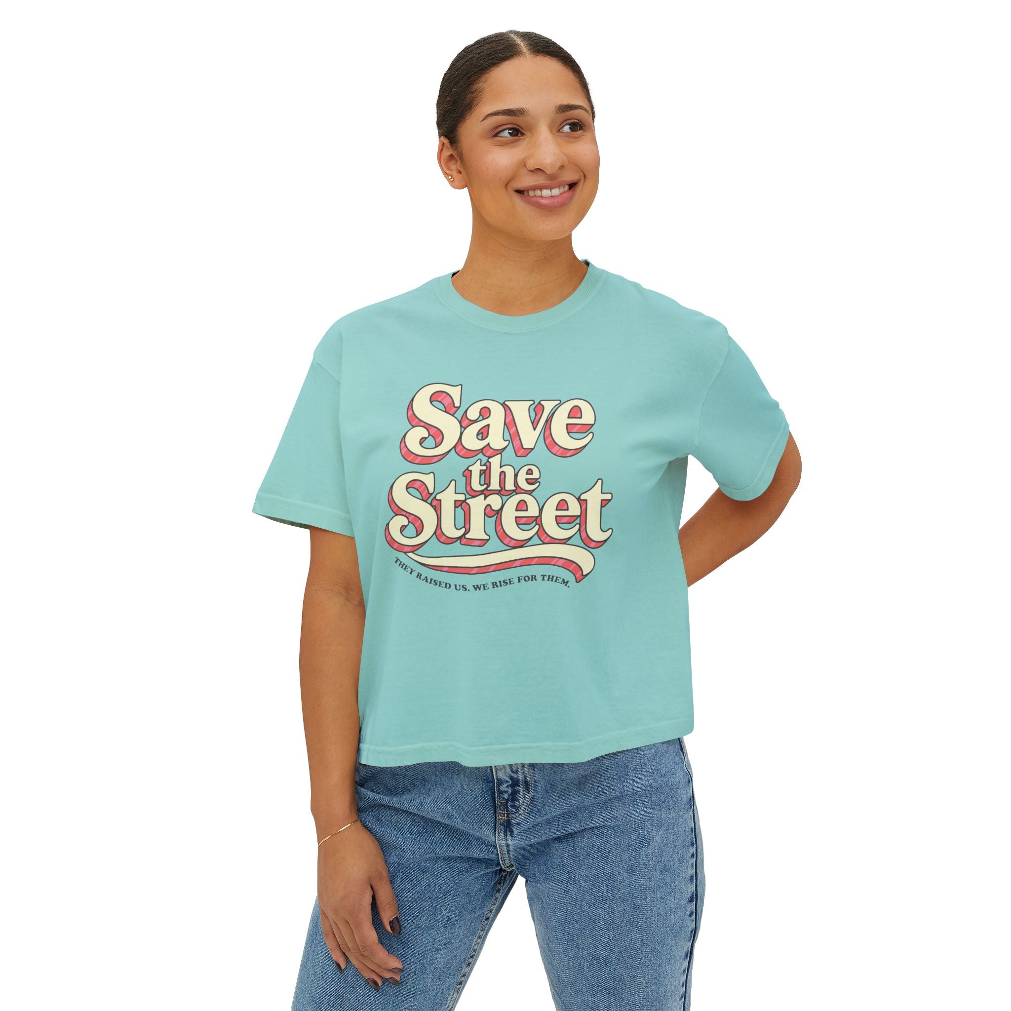 Save The Street Comfort Colors Crop Top