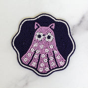 Beloved Ghosts Beaded Coasters, Set of Four