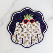 Beloved Ghosts Beaded Coasters, Set of Four