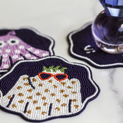 Beloved Ghosts Beaded Coasters, Set of Four