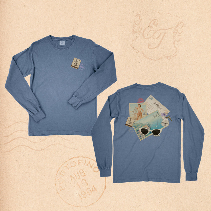Postcards From Portofino Long Sleeve Tee