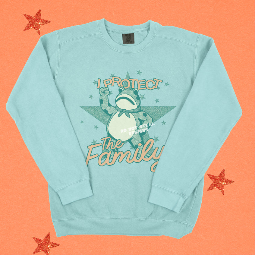 I Protect the Family Frog Crewneck