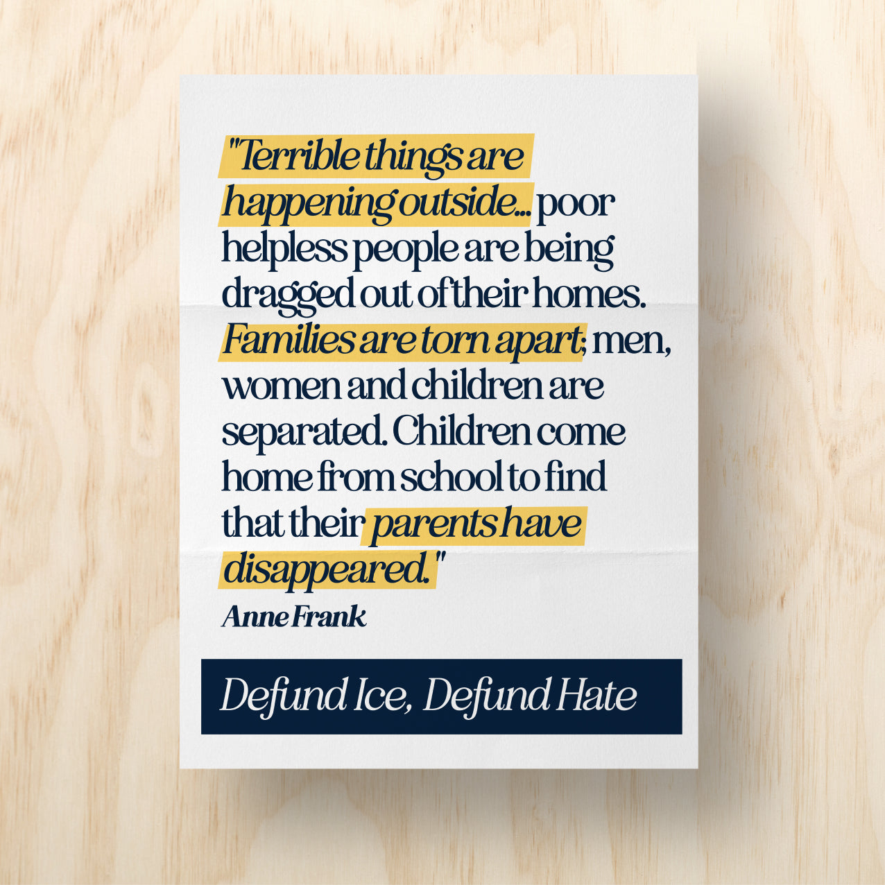 Terrible Things Printable Protest Sign