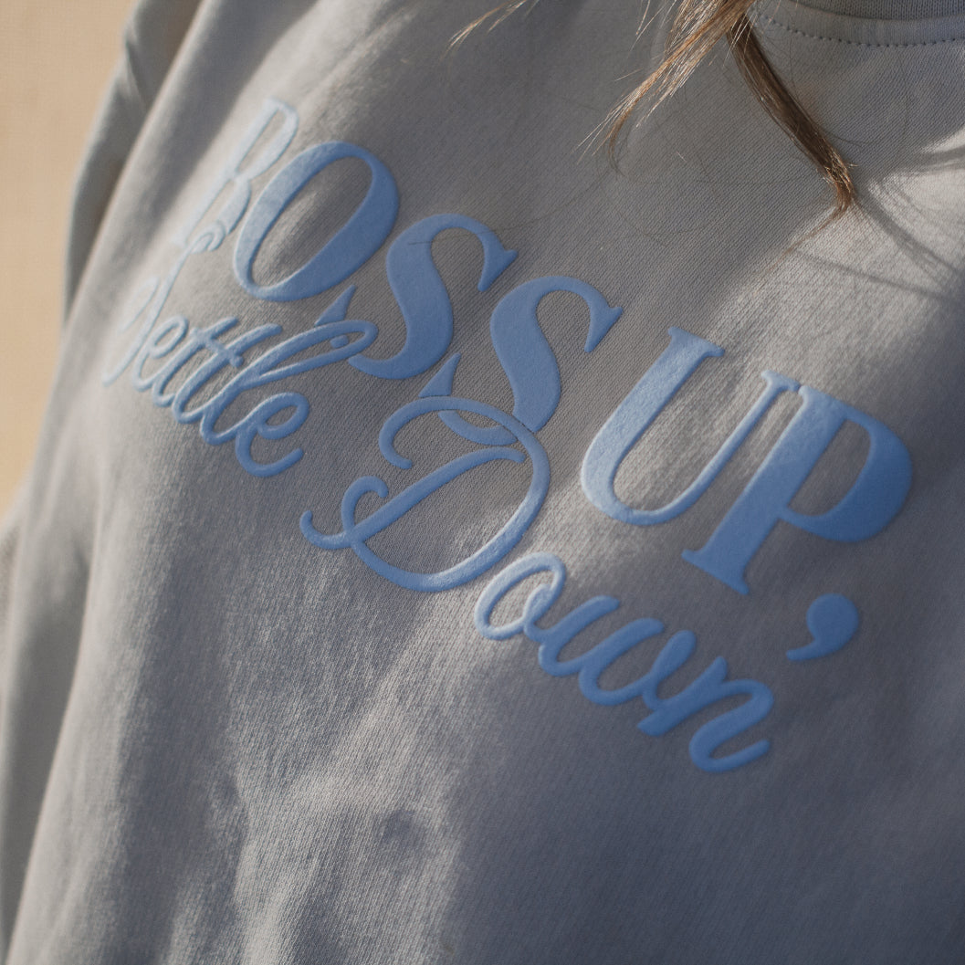 Boss Up, Settle Down Bride Puff Print Crewneck