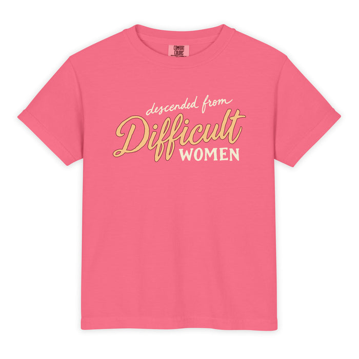 Kid's Descended From Difficult Women Tee