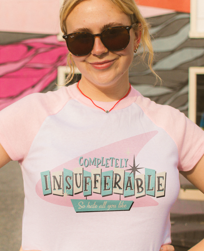 Completely Insufferable Raglan Baby Tee
