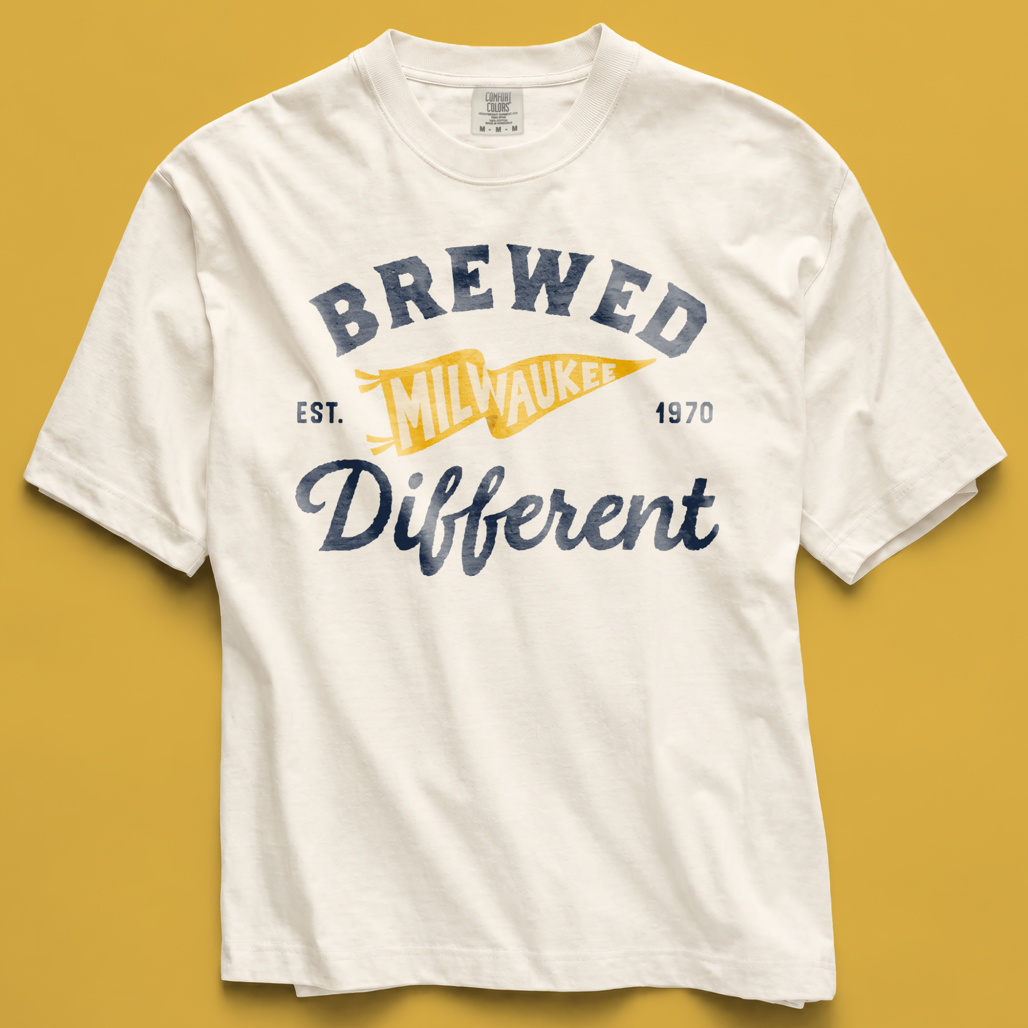 Brewed Different Milwaukee Tee in Ivory