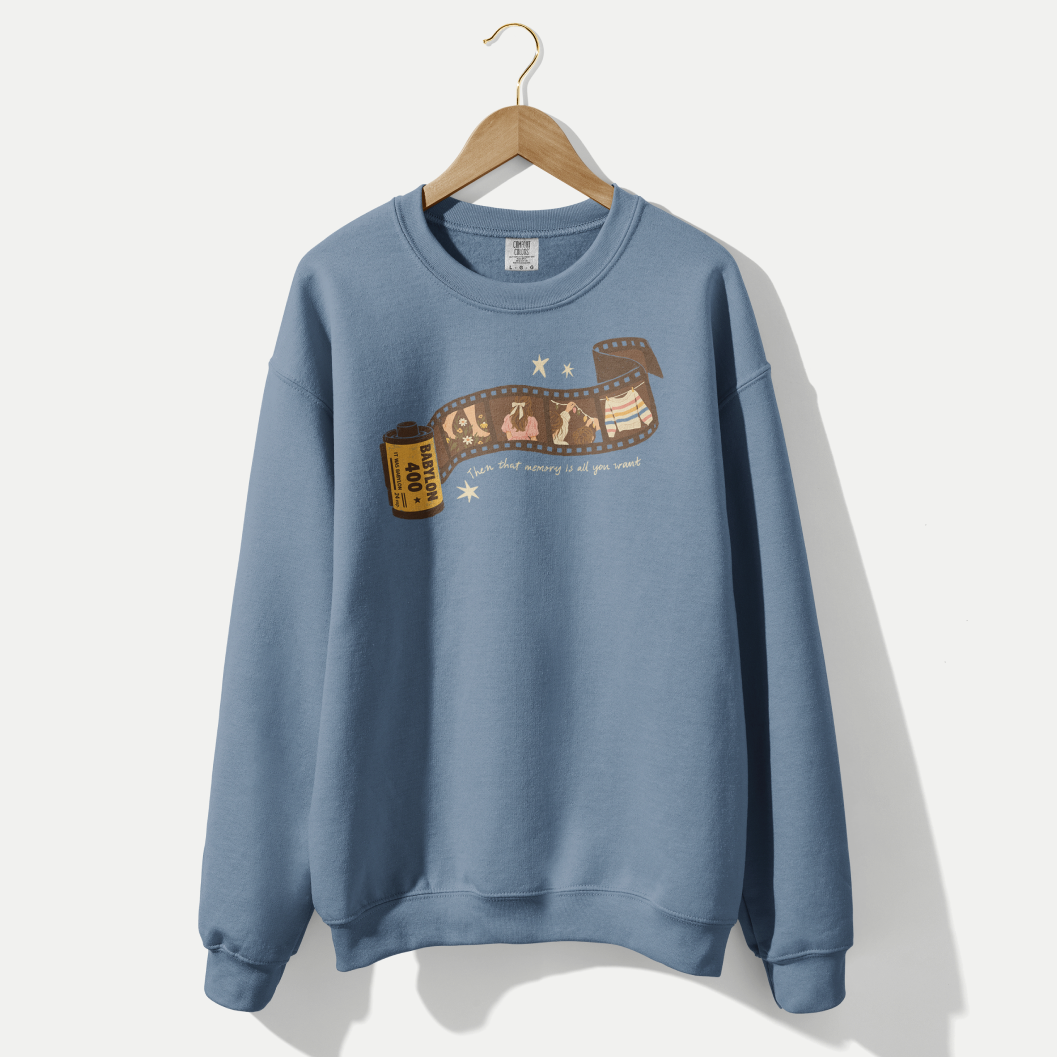 That Memory Is All You Want Lightweight Crewneck in Blue Jean