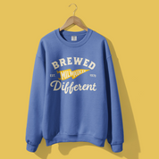 Brewed Different Milwaukee Crewneck in Flo Blue