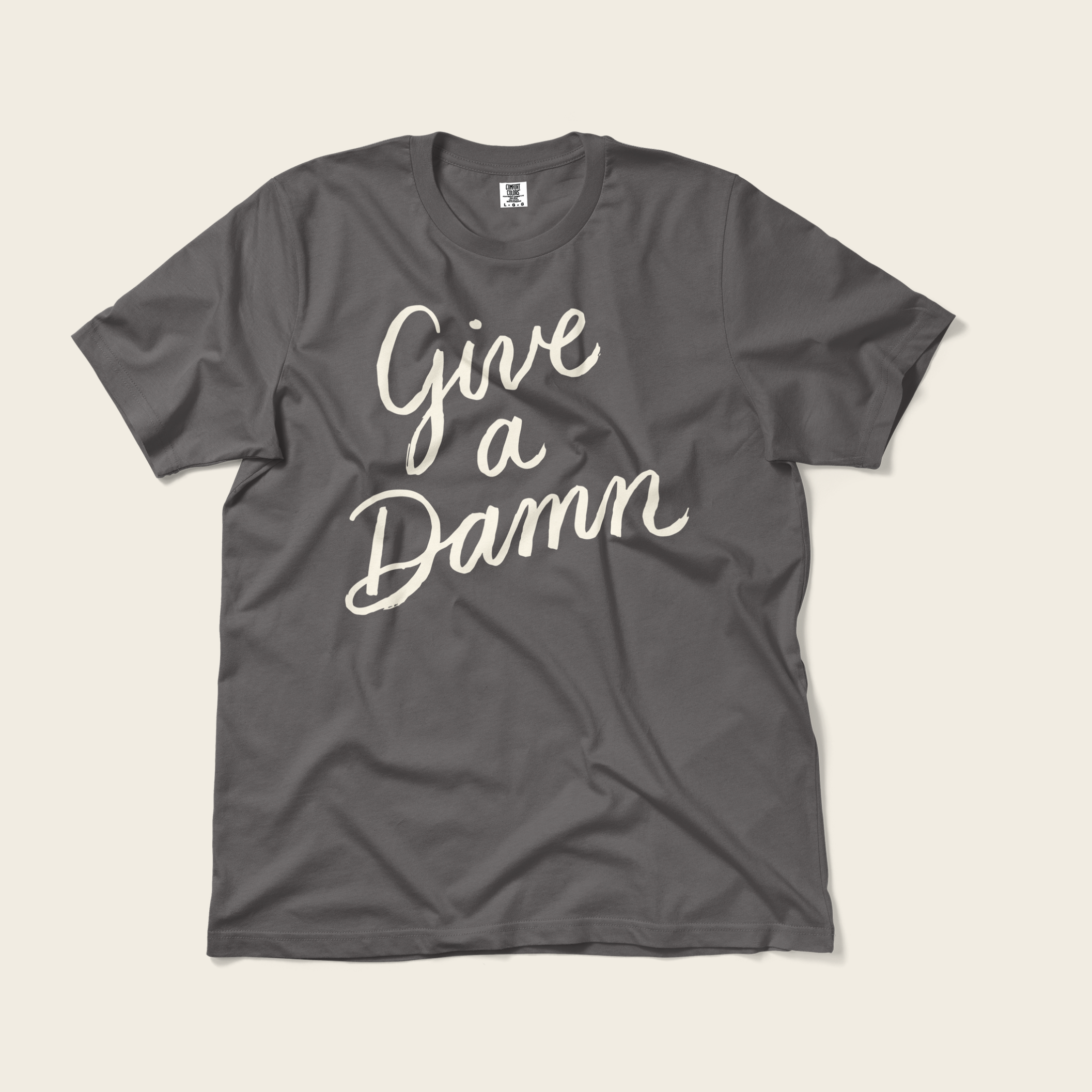 Give a Damn Tee in Pepper