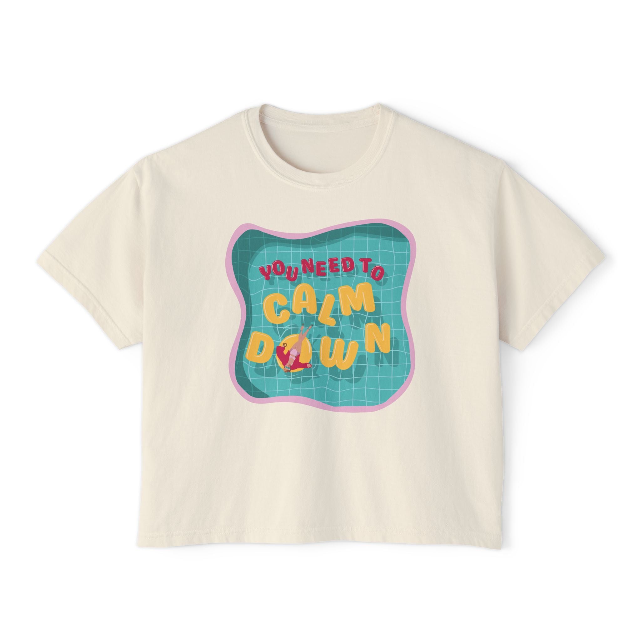 Calm Down Comfort Colors Crop Top