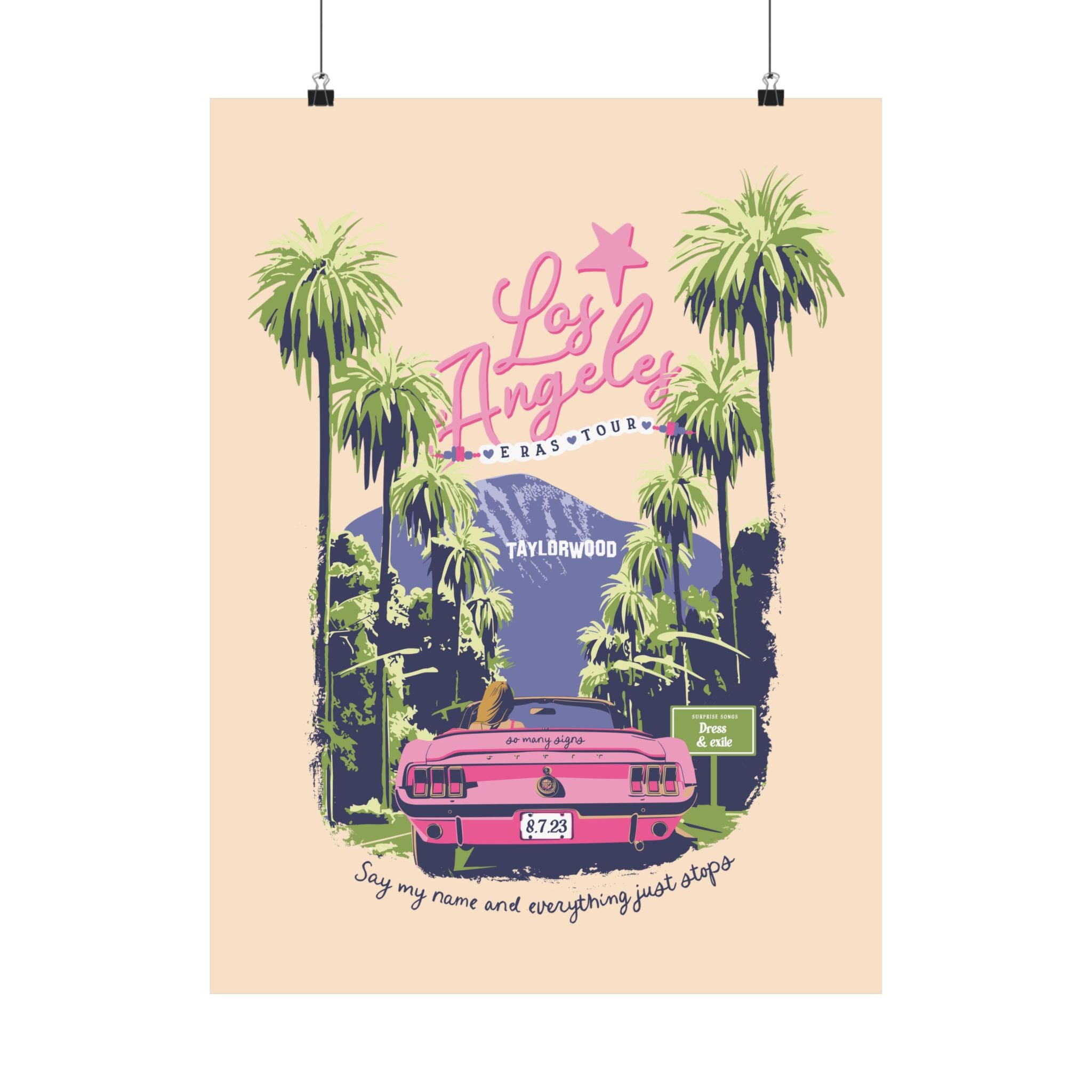 Los Angeles Eras Night Four Taylorwood Poster