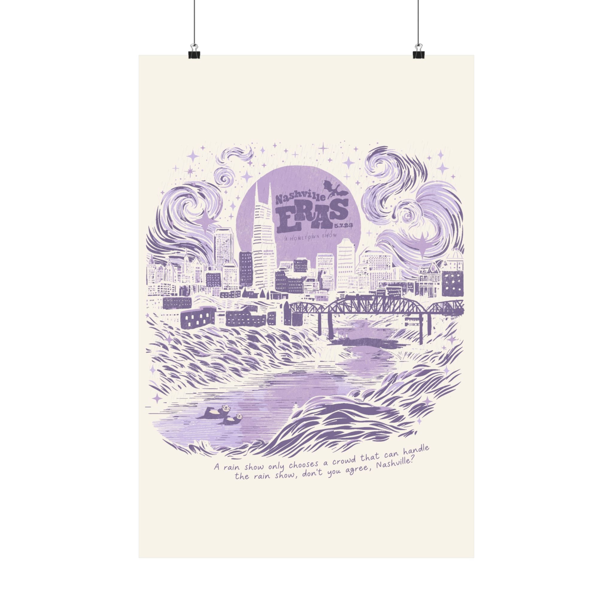 Night Three Nashville Eras Tour Skyline Poster