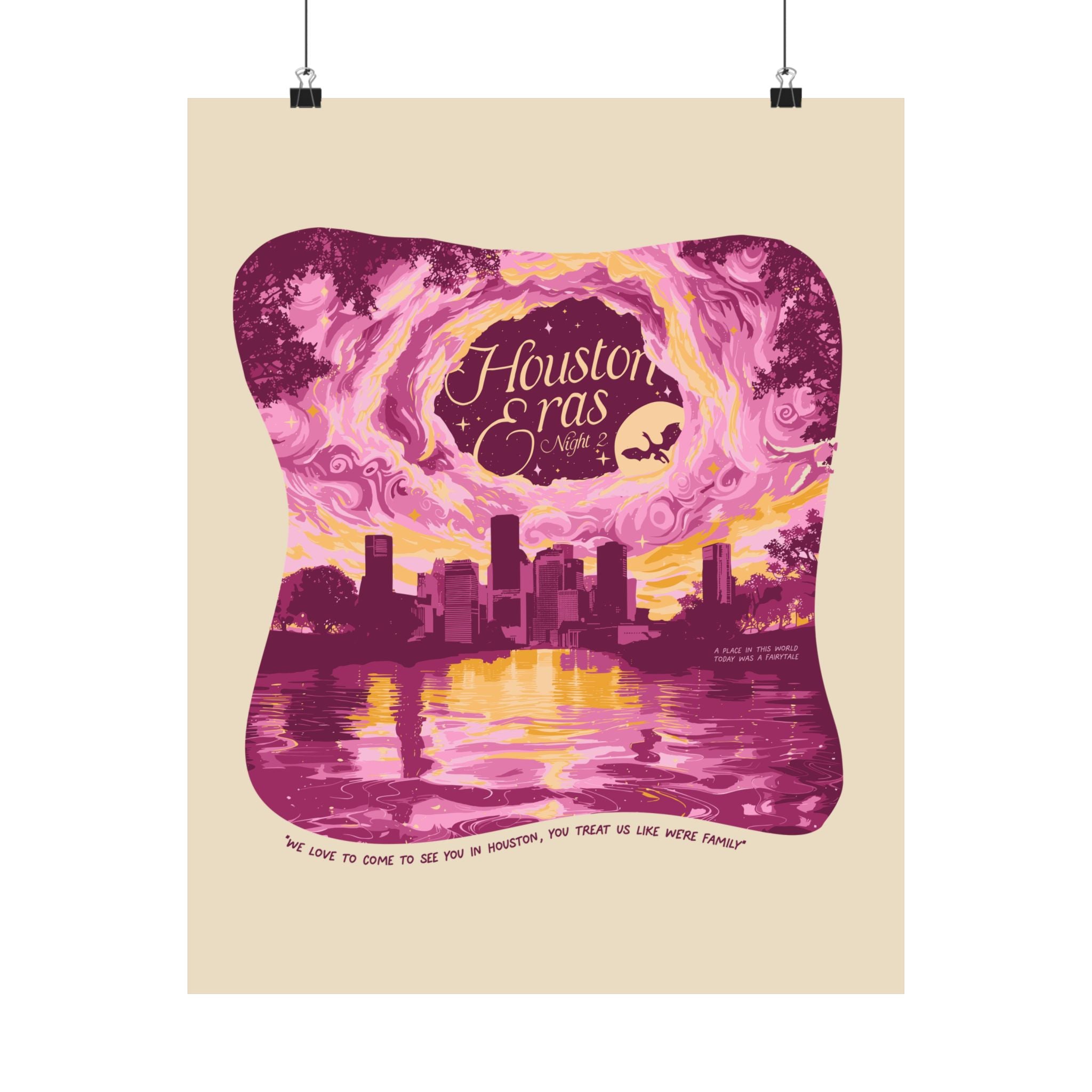 Maroon Surprise Song Dress Night Two Houston Eras Tour Poster