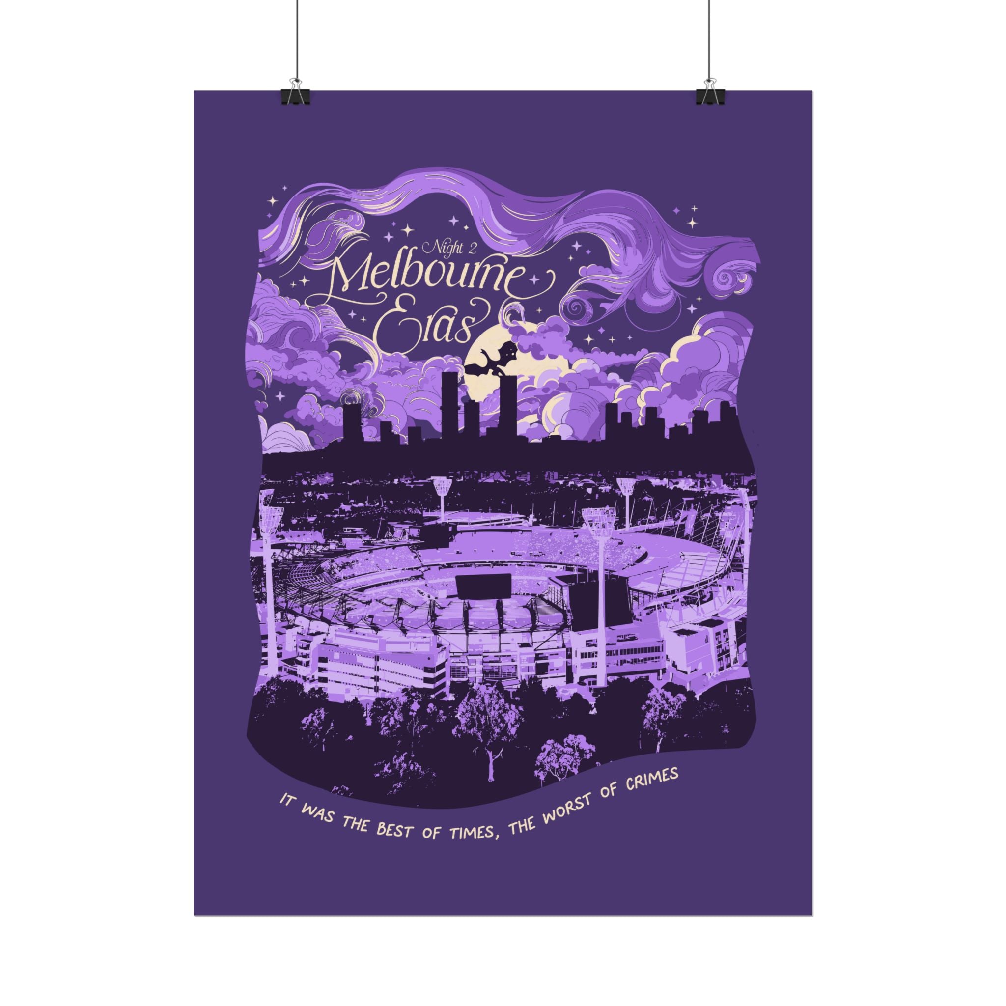 Purple Night Two Melbourne Eras Tour Poster