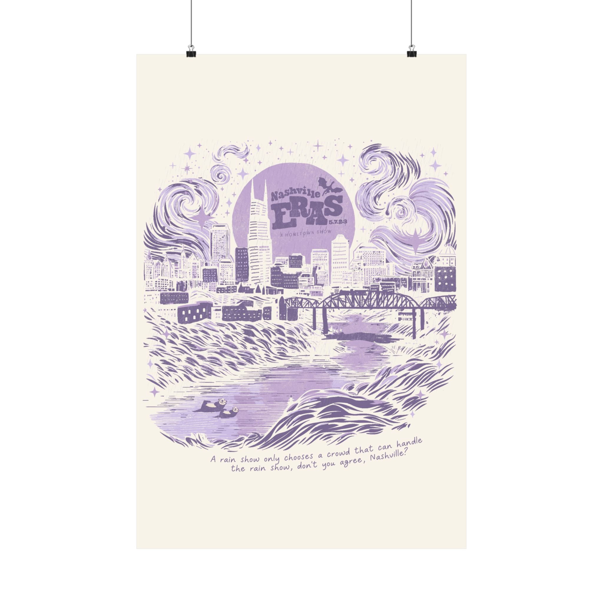 Night Three Nashville Eras Tour Skyline Poster