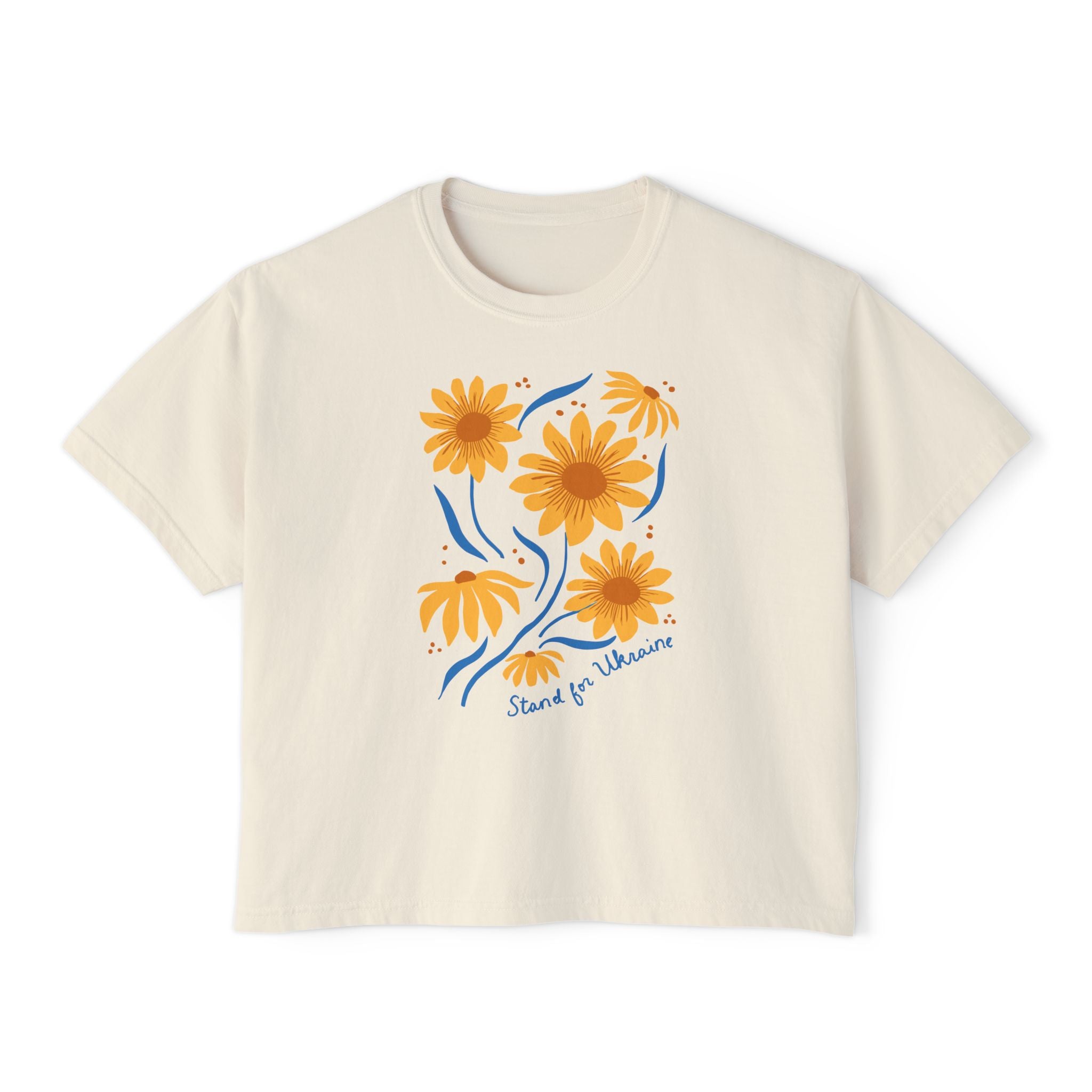 Stand For Ukraine Comfort Colors Crop Top