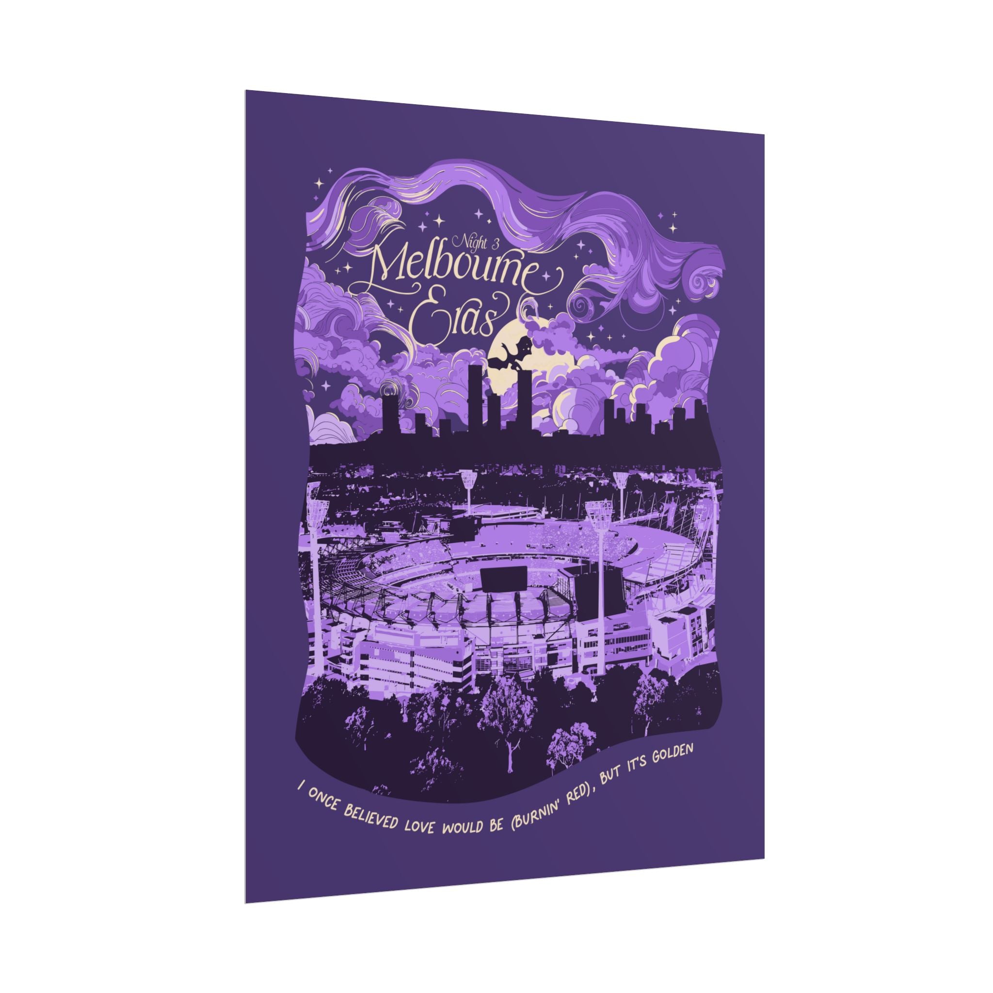 Purple Night Three Melbourne Eras Tour Poster
