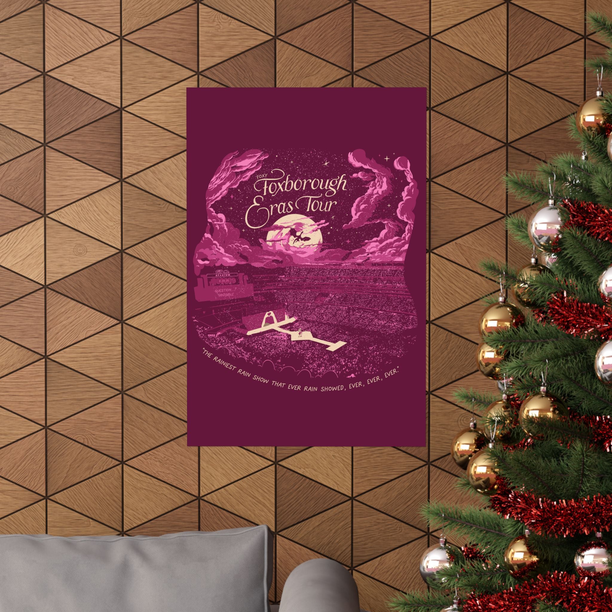 Pink Night Two Foxborough Eras Tour Gillette Stadium Poster