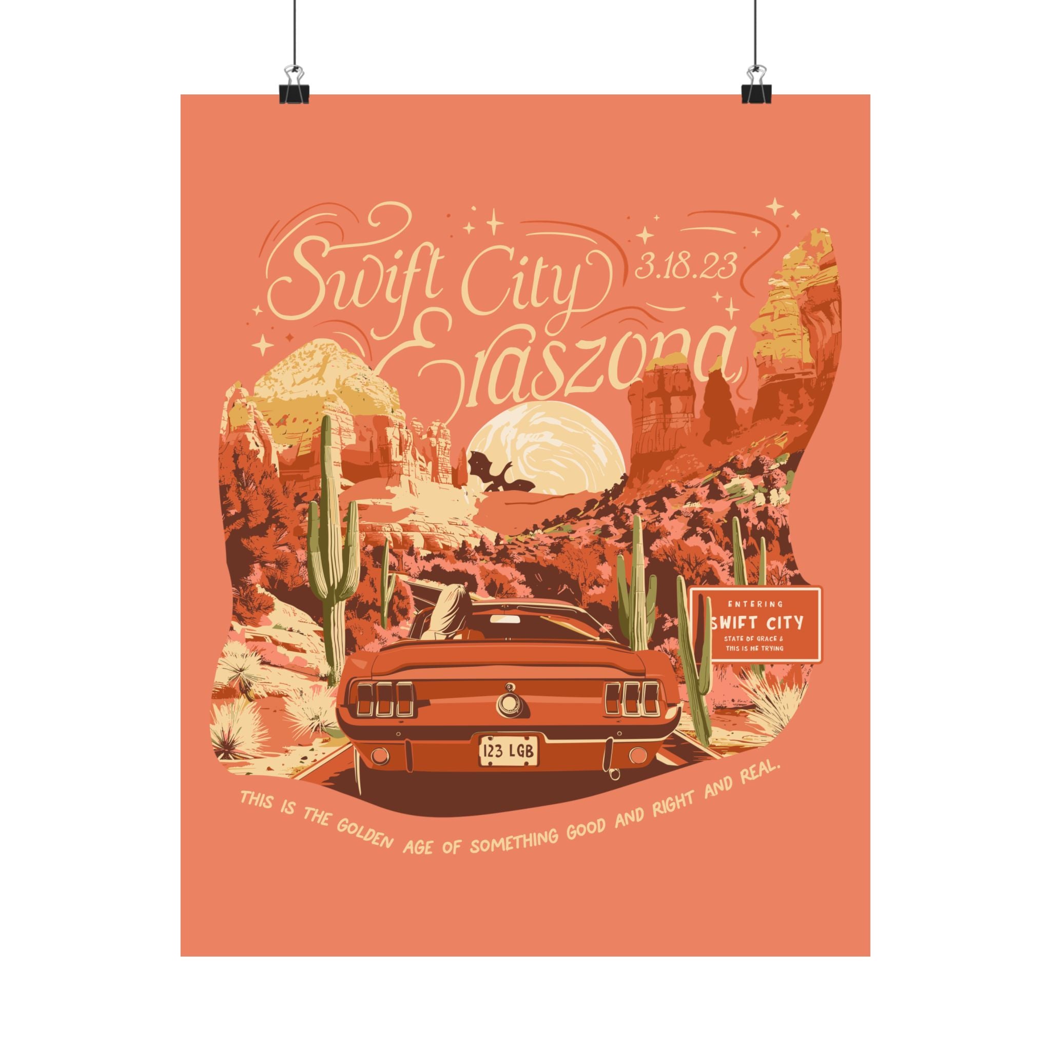 Terracotta Night Two Sedona Drive Eraszona Tour Poster