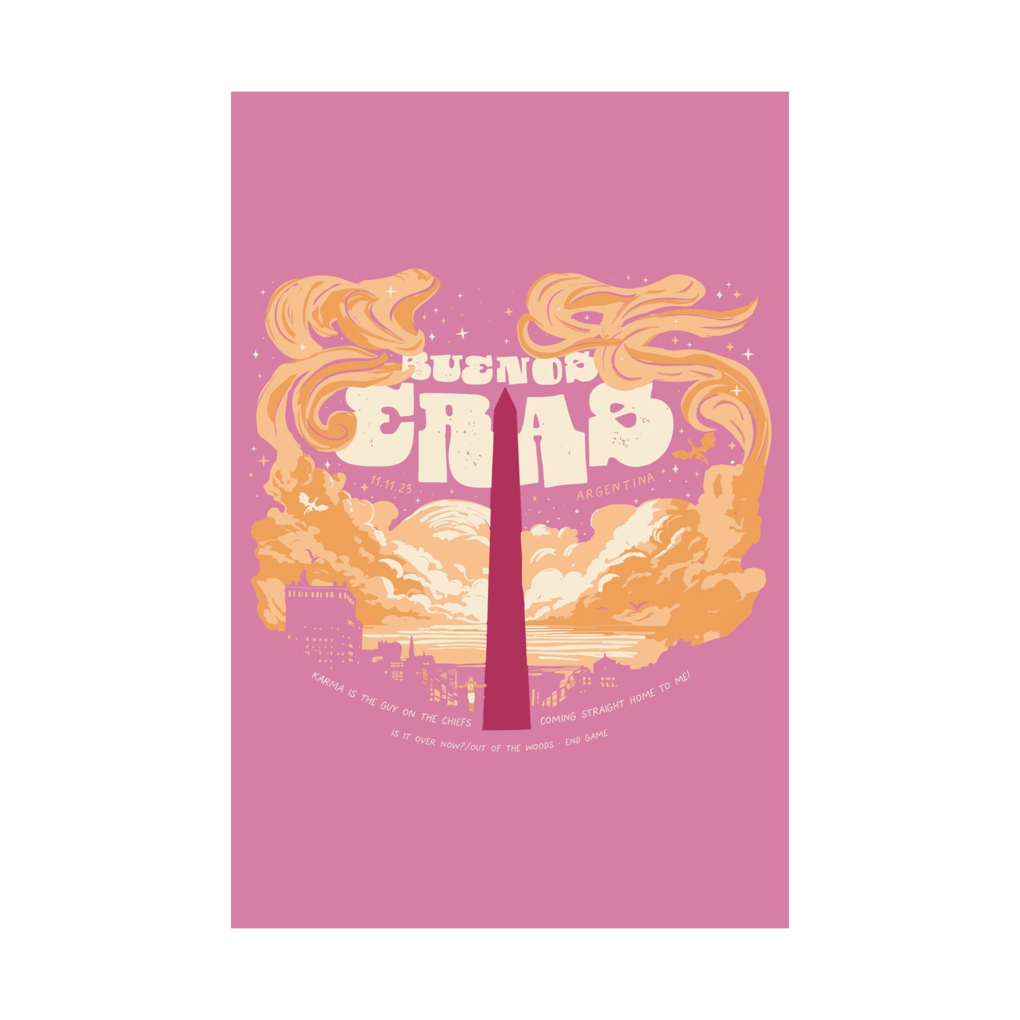 Pink Night Two Buenos Aires Eras Tour Poster