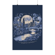 Night One Nashville Eras Tour Skyline Navy Poster