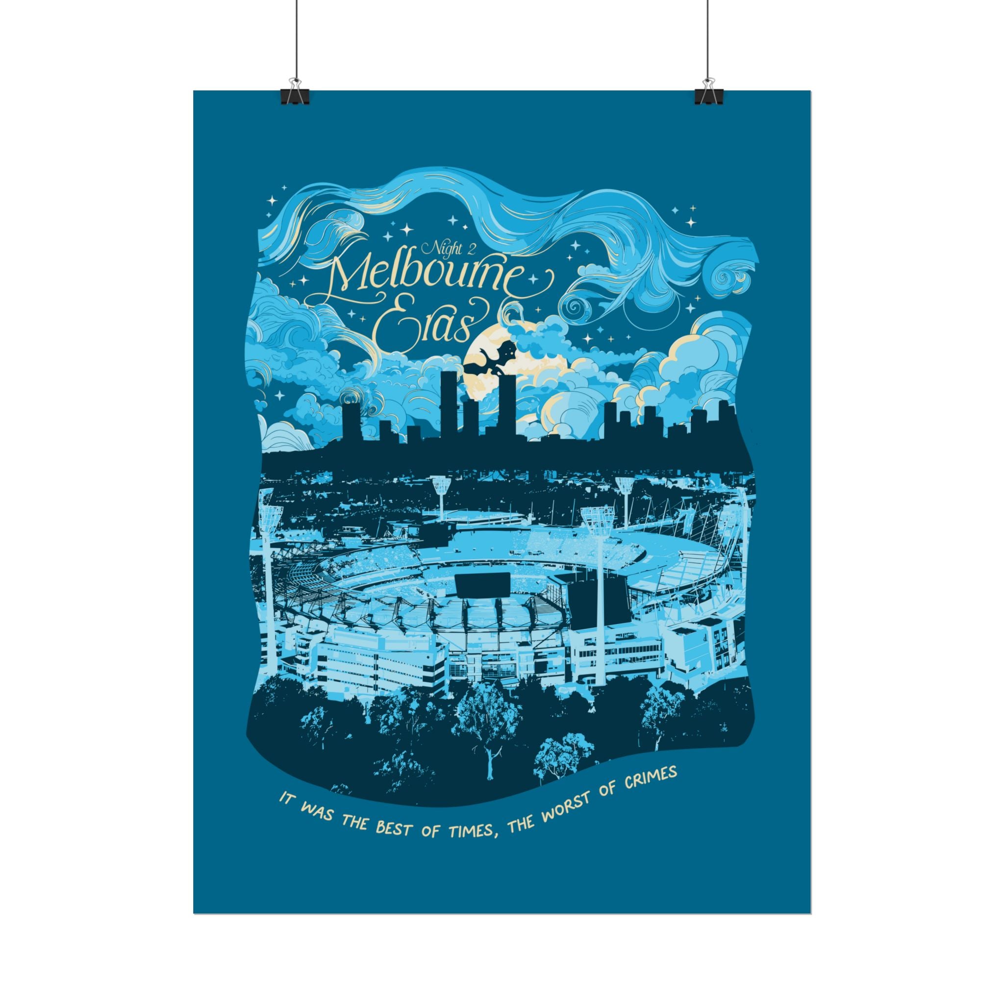 Blue Night Two Melbourne Eras Tour Poster