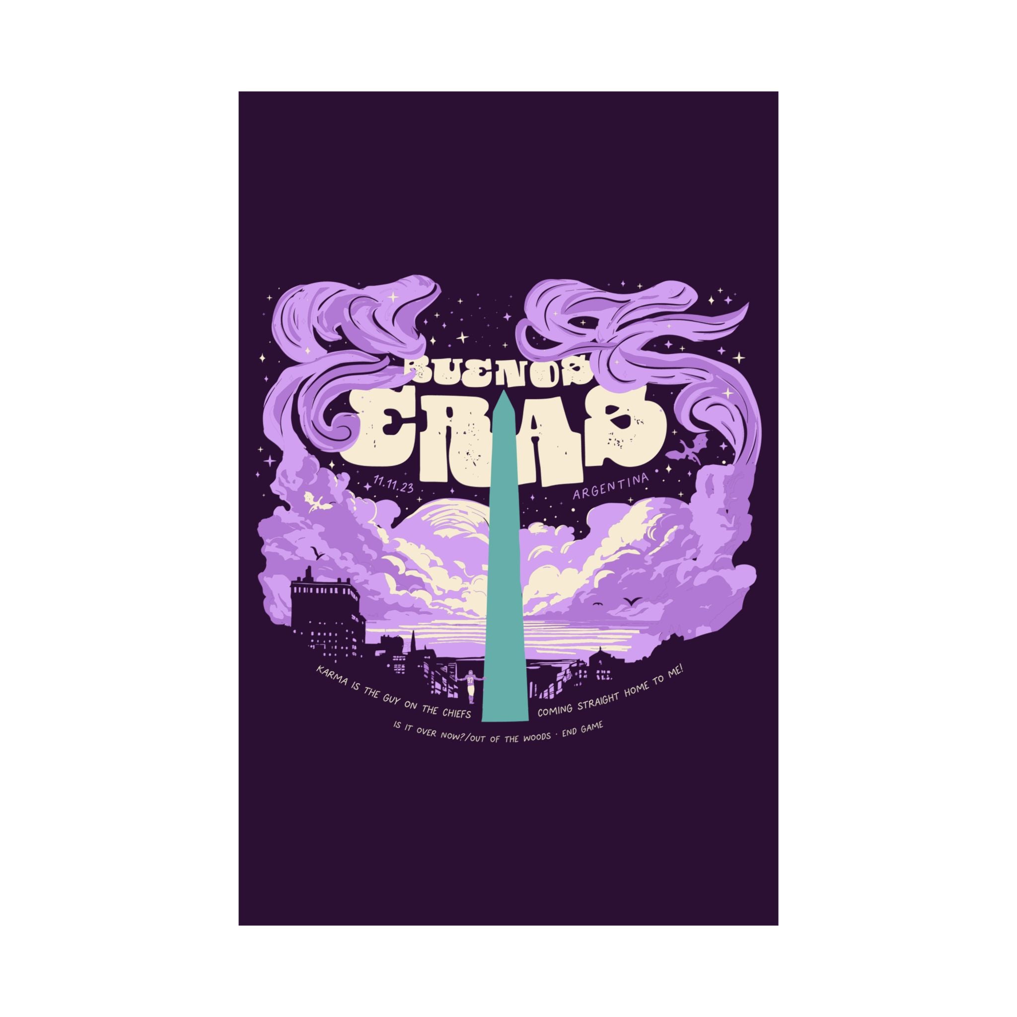Purple Night Two Buenos Aires Eras Tour Poster