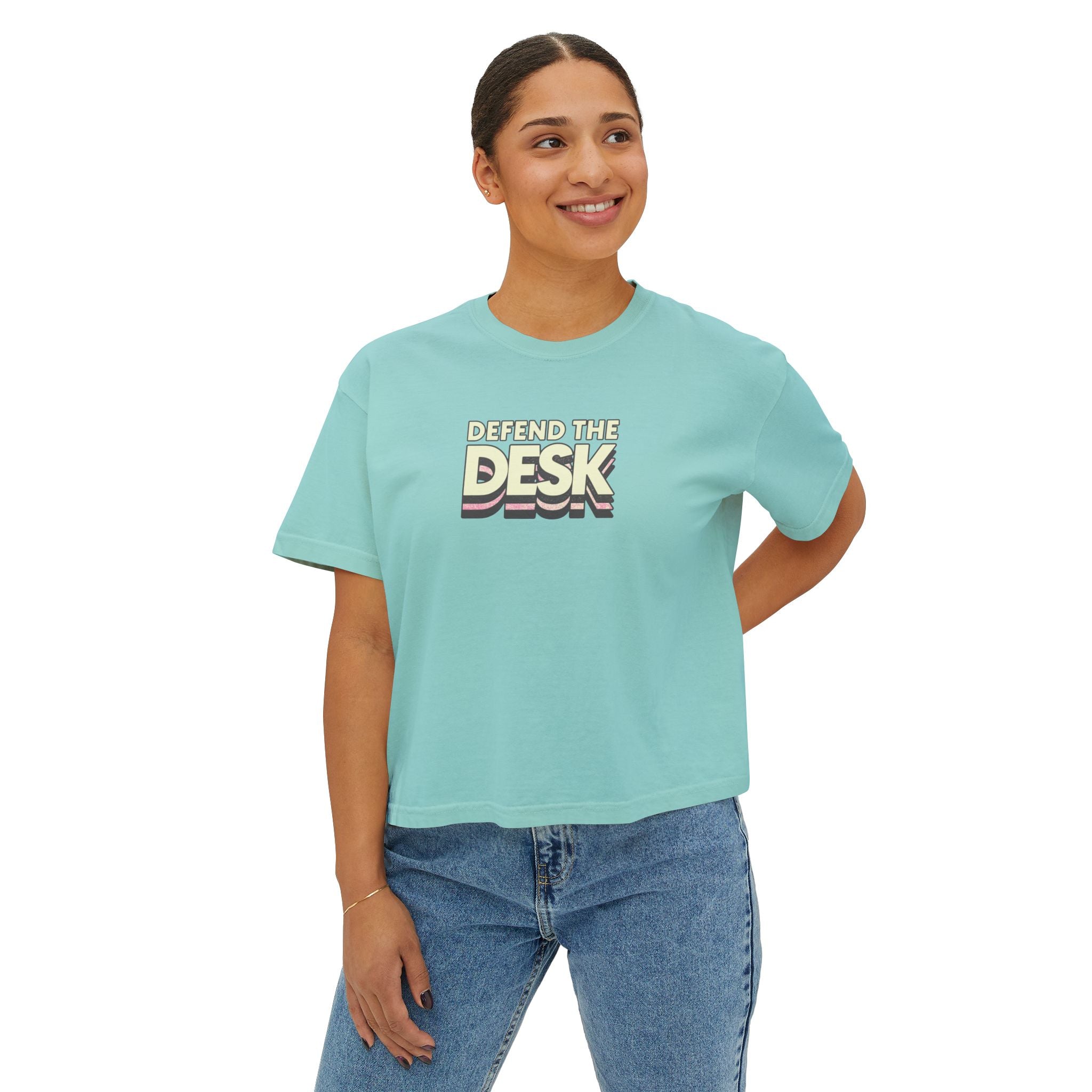 Defend The Desk Colors Crop Top