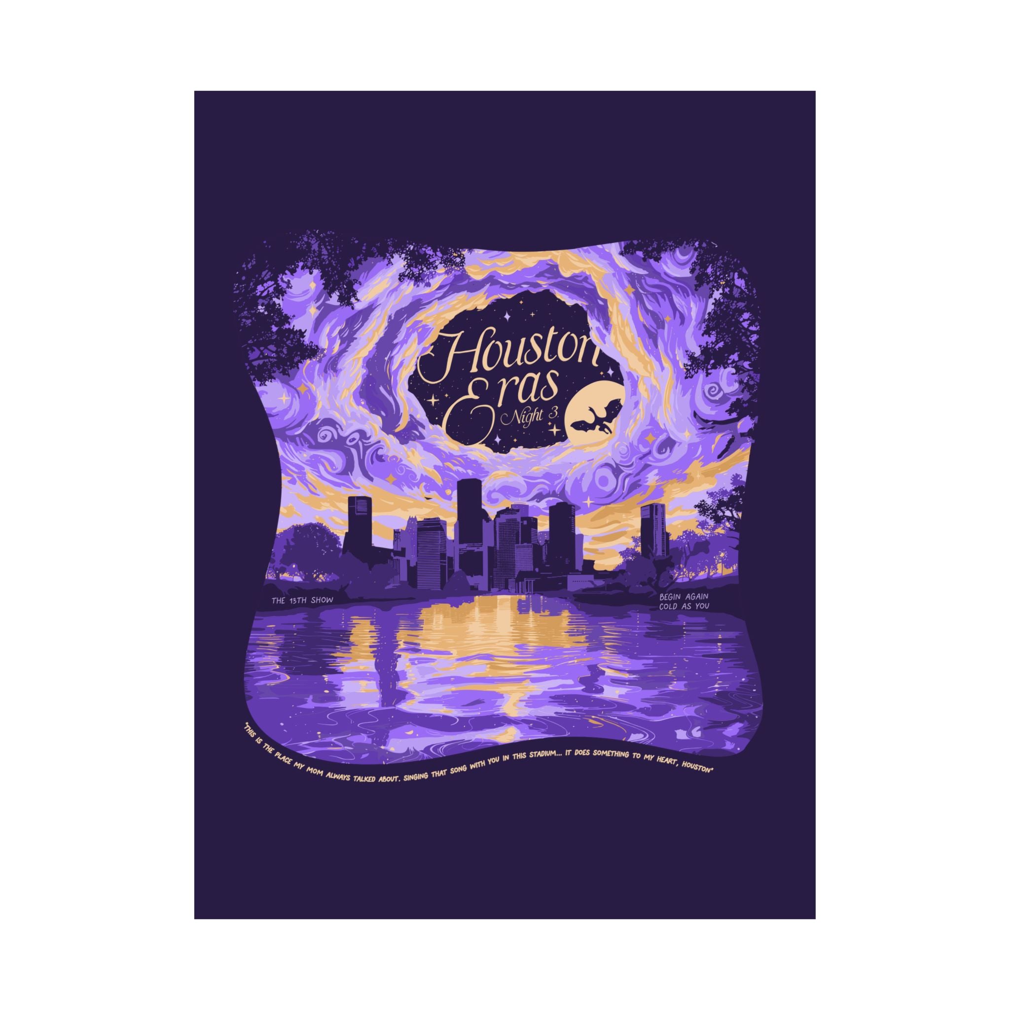 Purple Night Three Houston Eras Poster