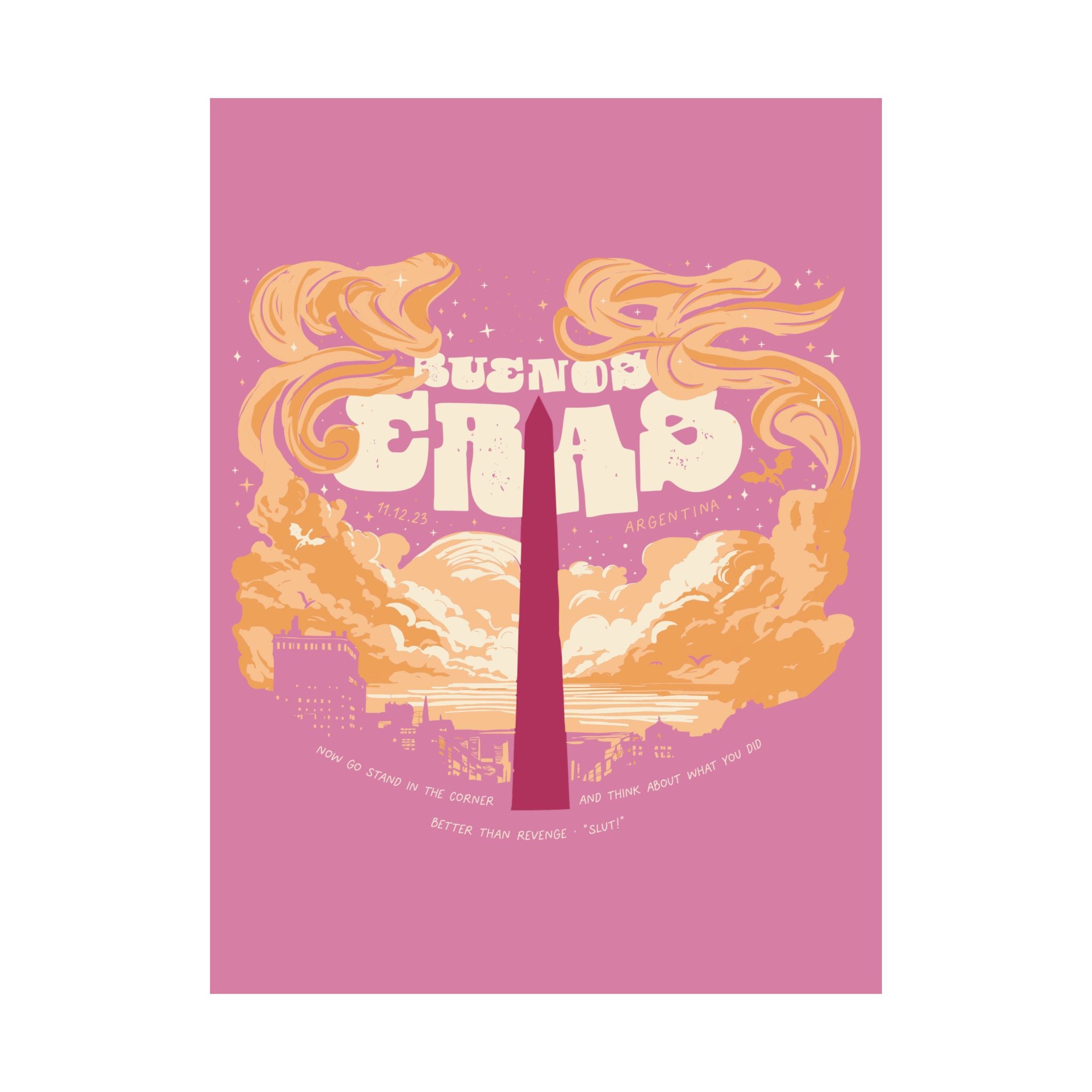 Pink Night Three Buenos Aires Eras Tour Poster