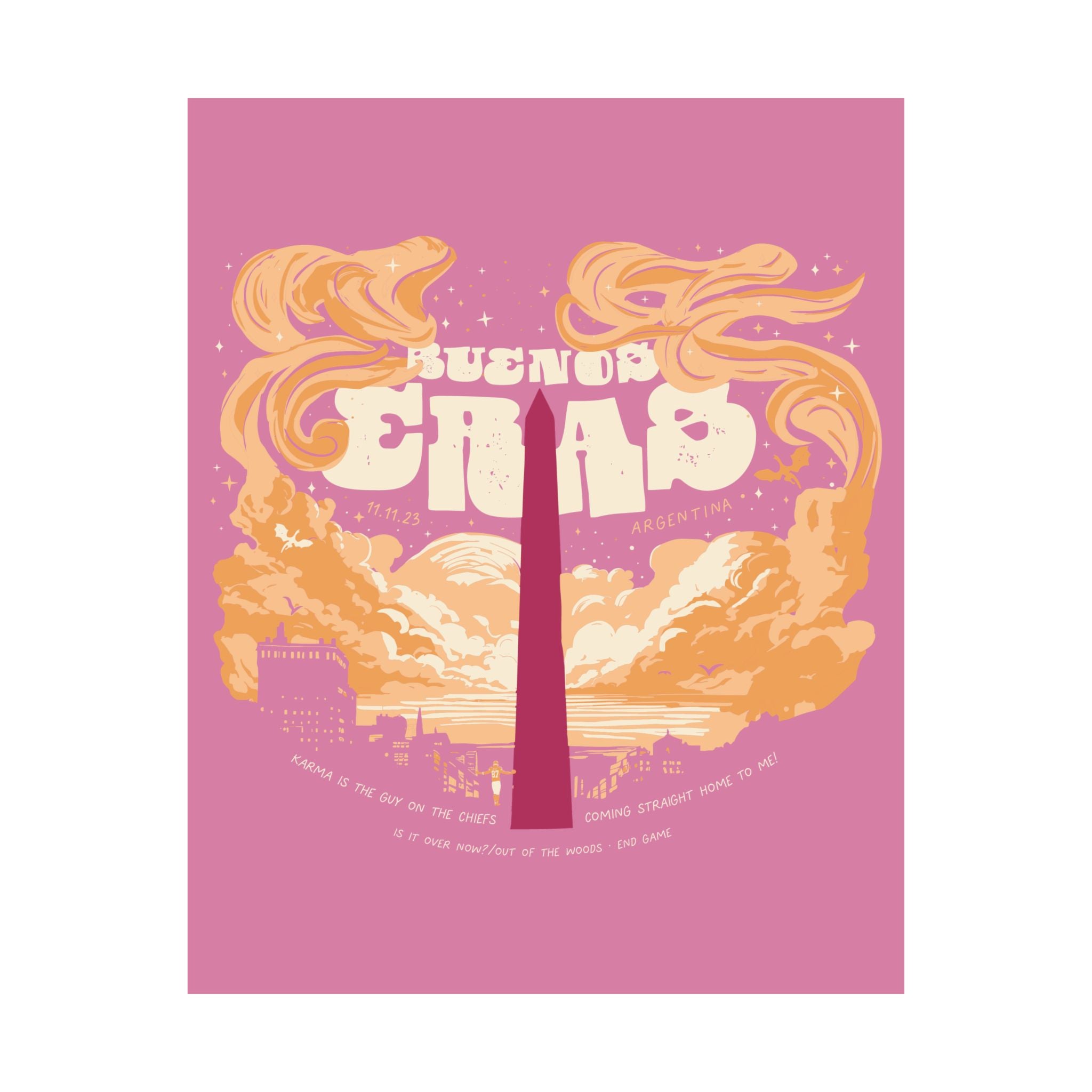 Pink Night Two Buenos Aires Eras Tour Poster