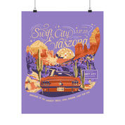 Purple Night One Sedona Drive Eraszona Tour Poster
