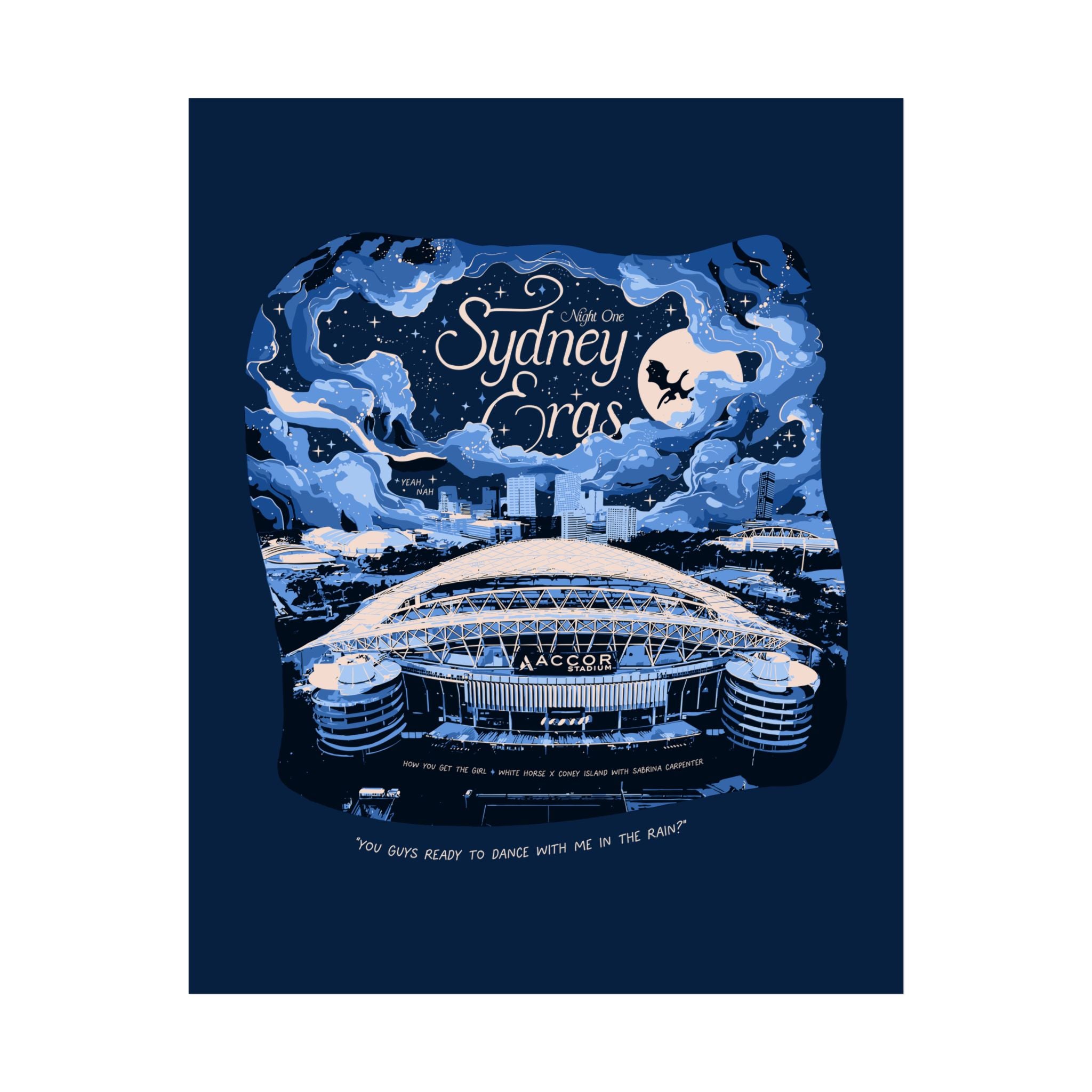 Navy Night One Sydney Eras Tour Poster