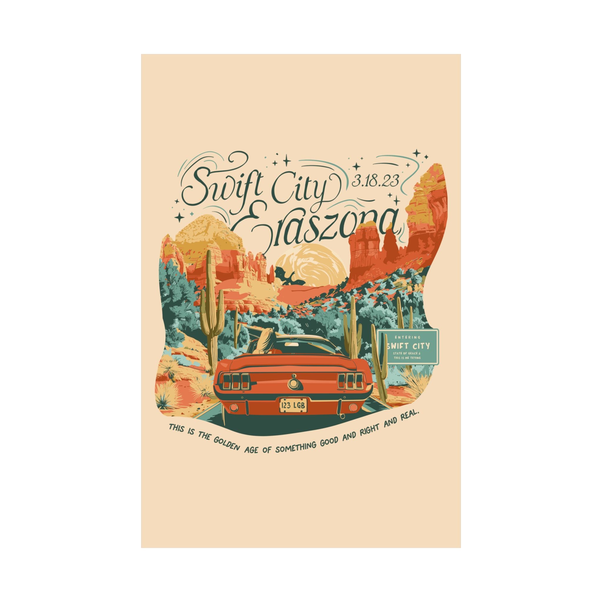 Ivory Night Two Sedona Drive Eraszona Tour Poster