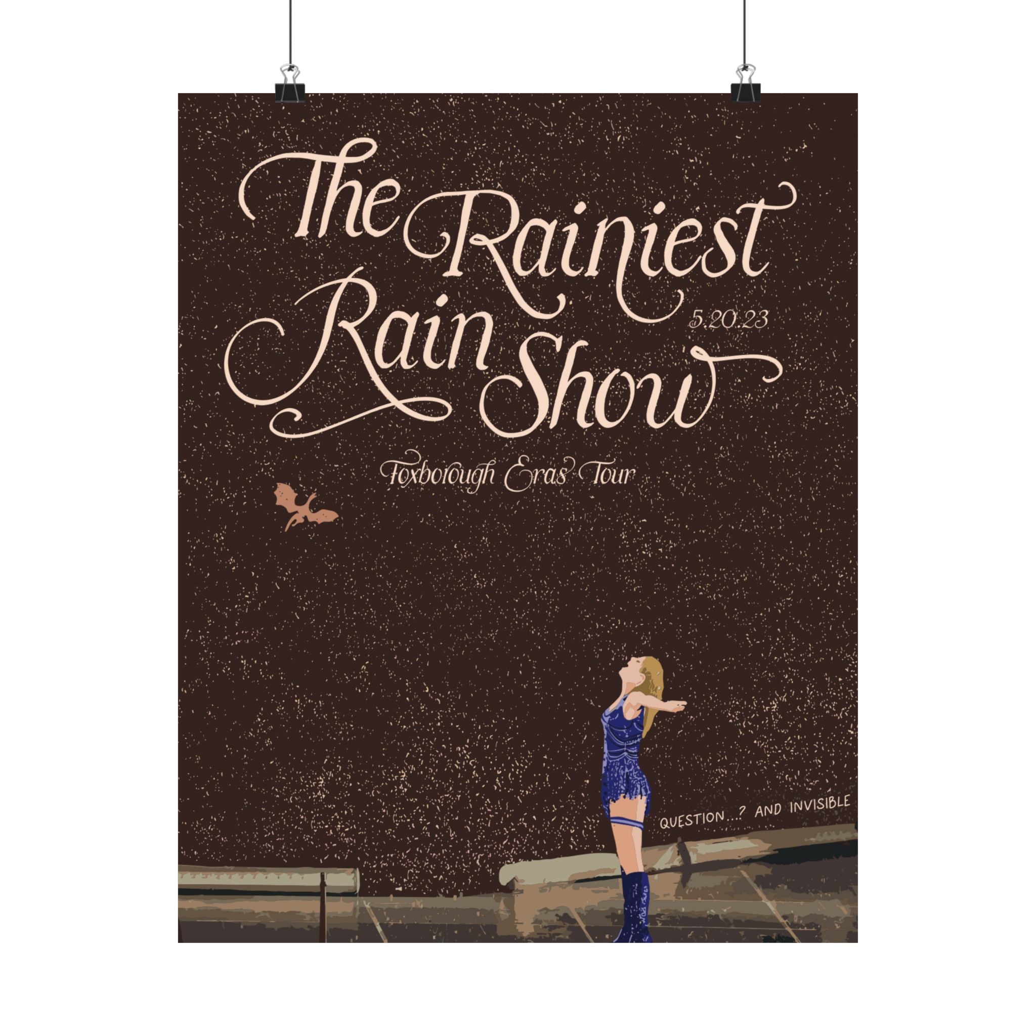 Brown Foxborough Rainiest Rain Show Poster