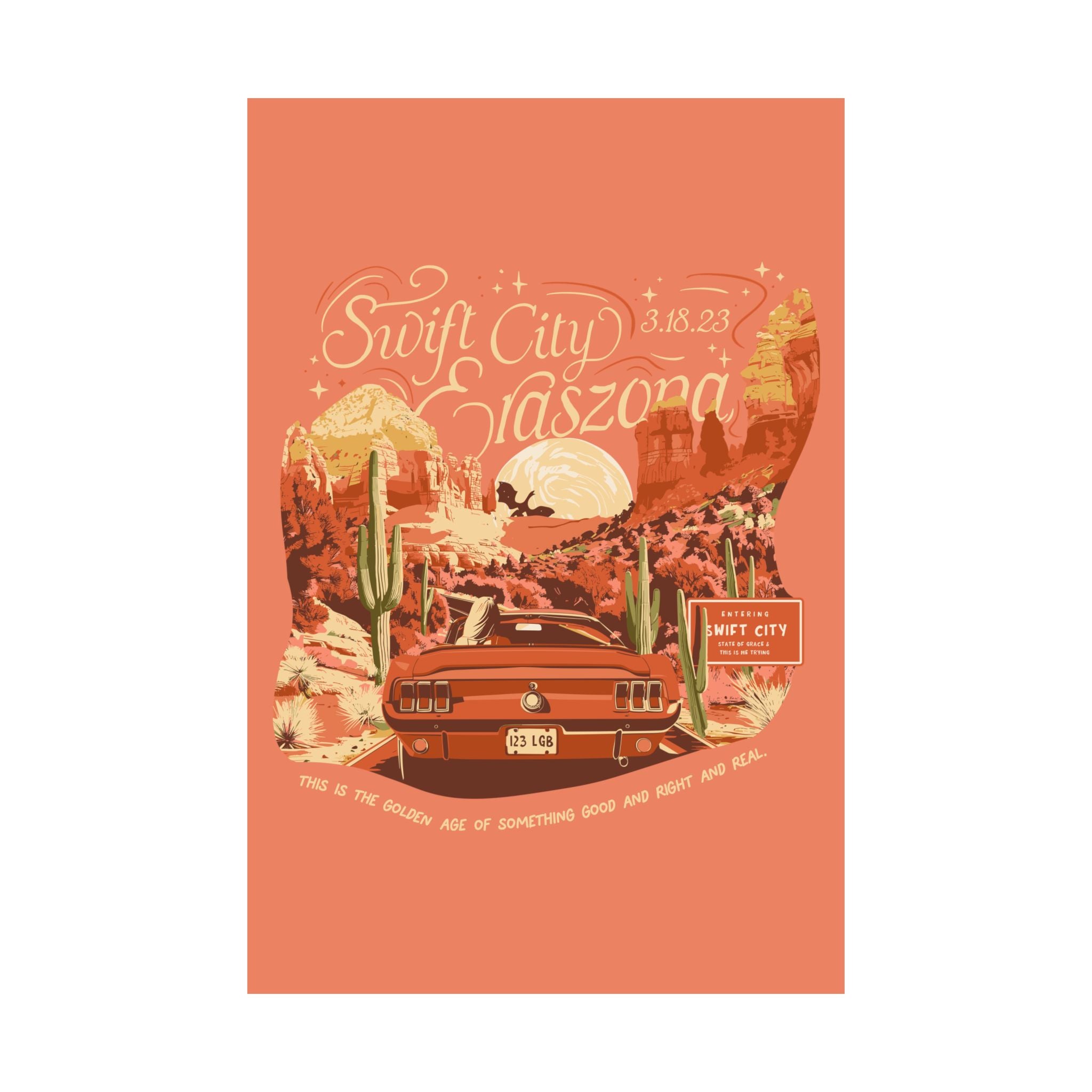 Terracotta Night Two Sedona Drive Eraszona Tour Poster