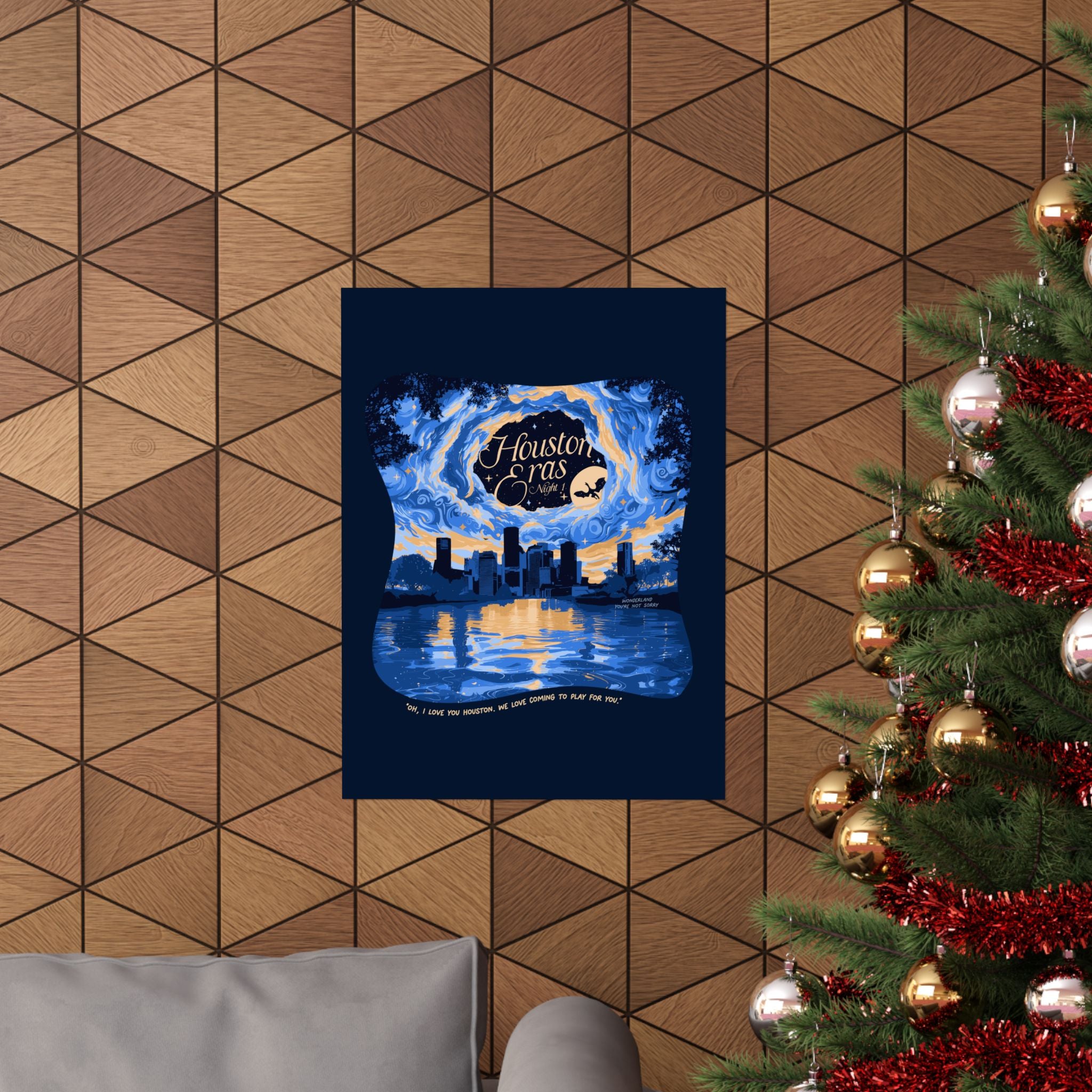 Navy Night One Houston Eras Tour Poster