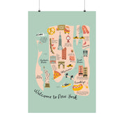 Blue New York City Lyrical Poster