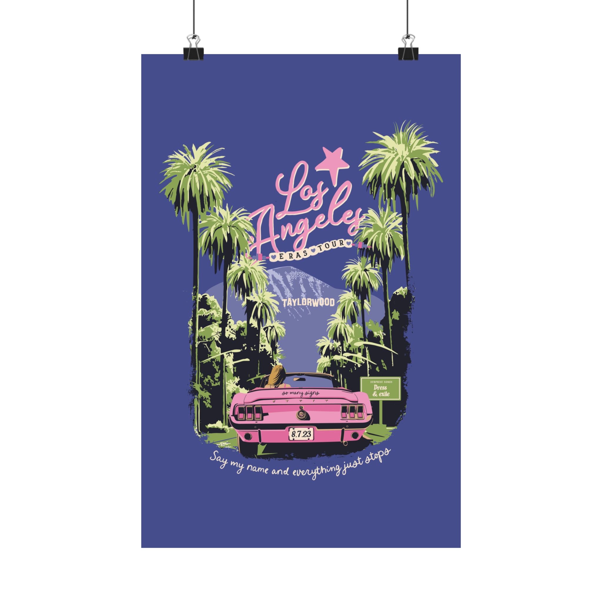 Los Angeles Eras Night Four Taylorwood Poster