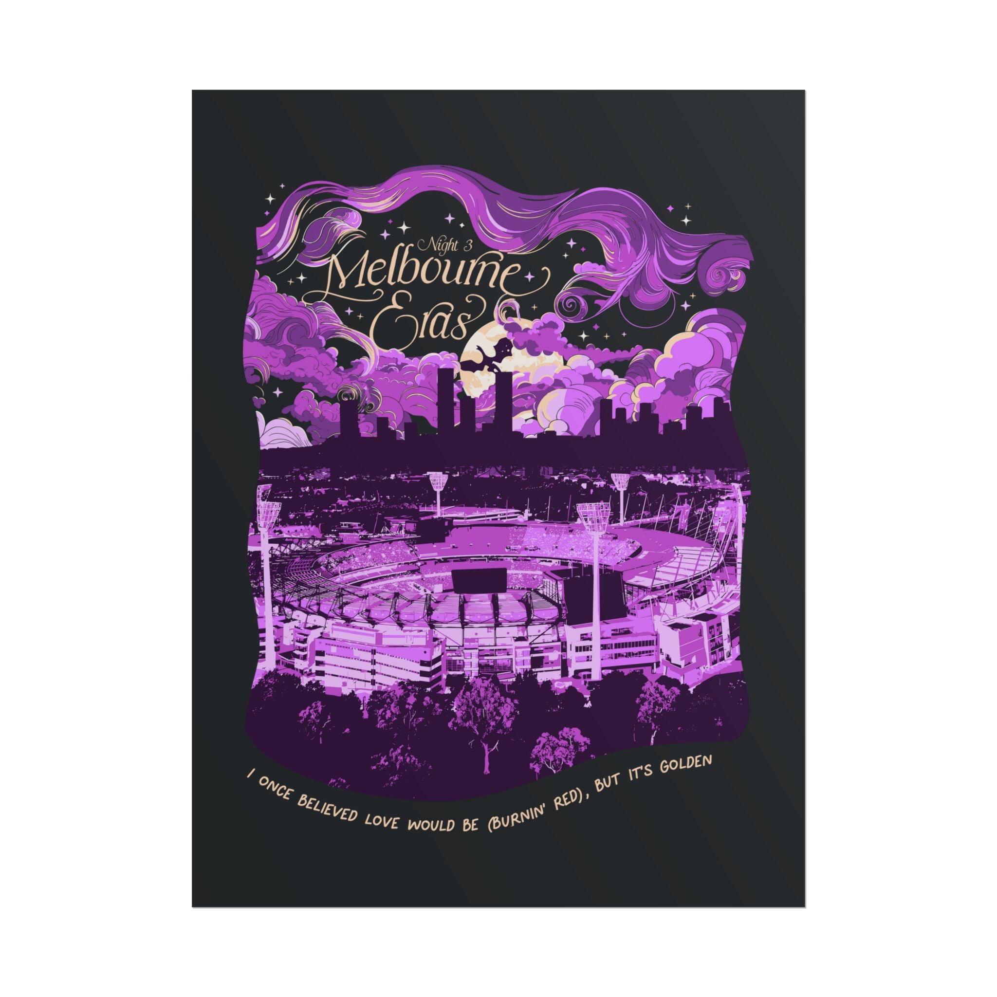 Black Night Three Melbourne Eras Tour Poster