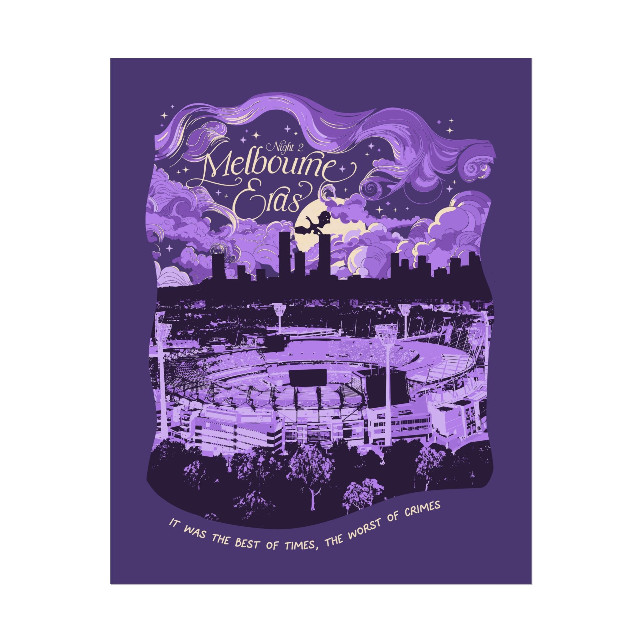 Purple Night Two Melbourne Eras Tour Poster