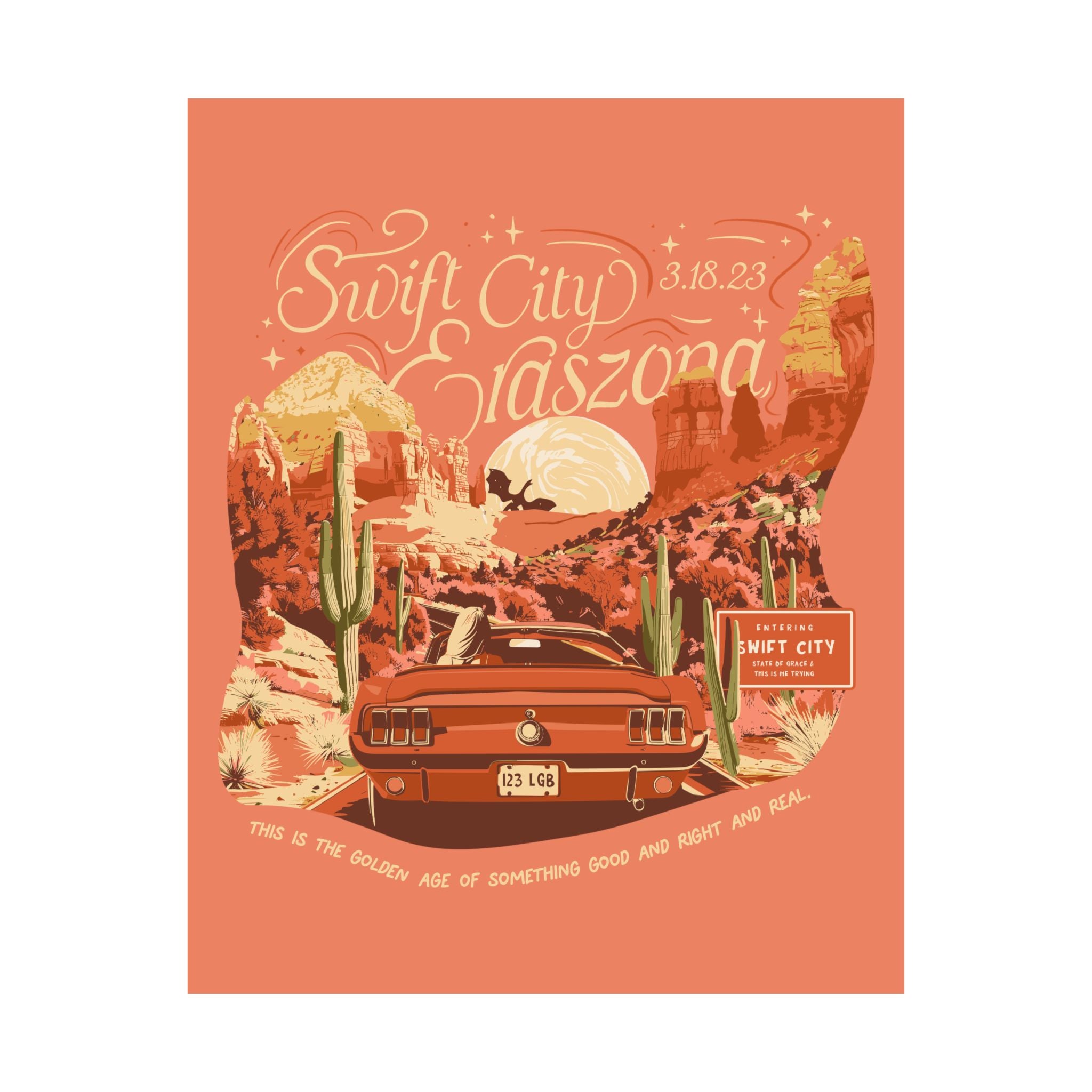 Terracotta Night Two Sedona Drive Eraszona Tour Poster