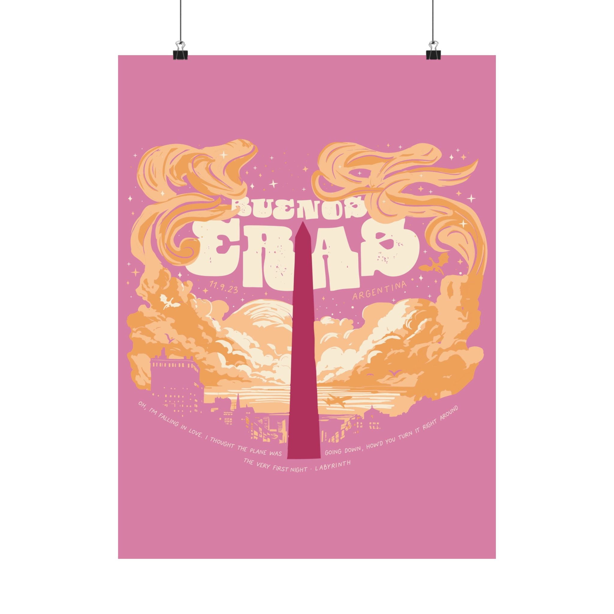 Pink Night One Buenos Aires Eras Tour Poster