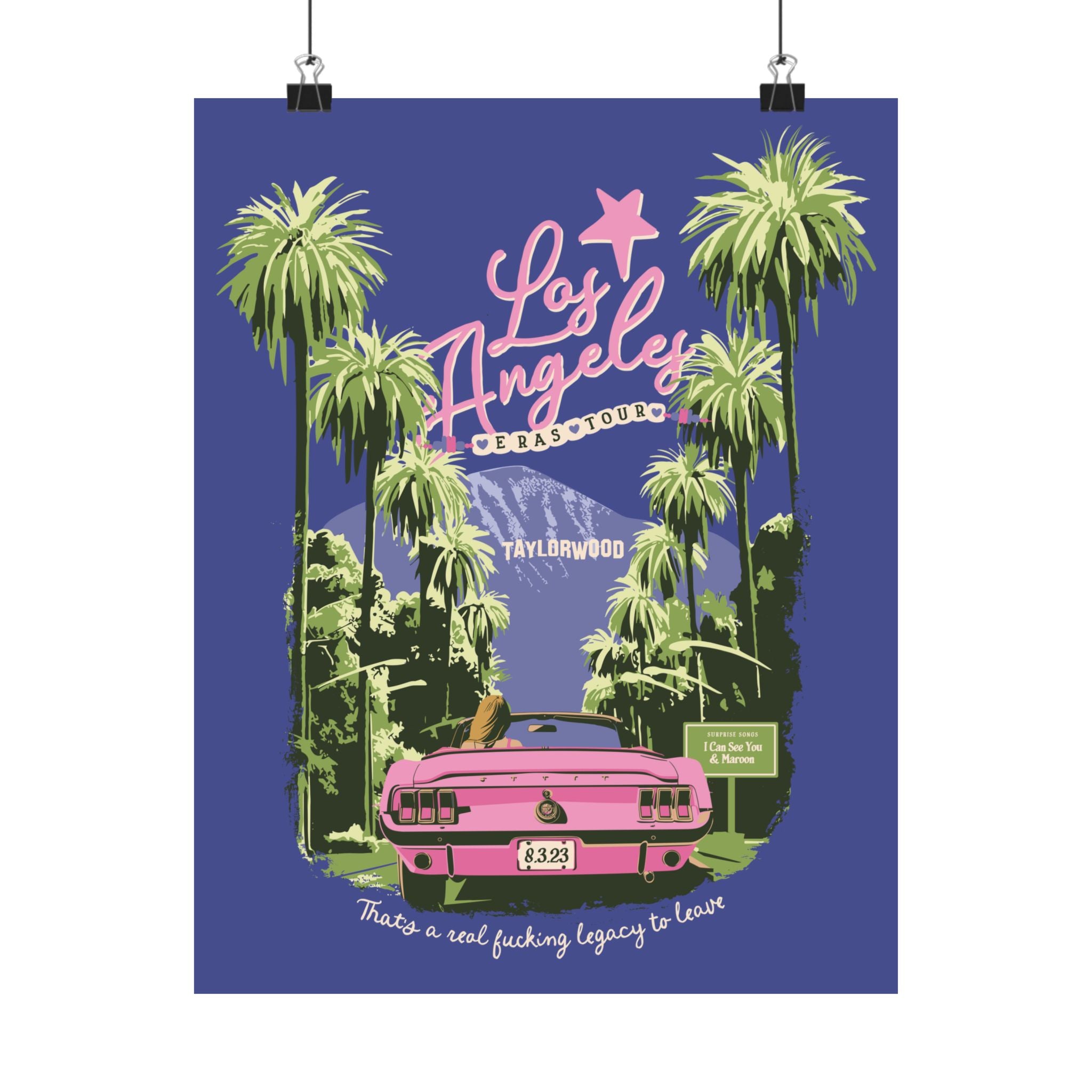 Los Angeles Eras Night One Taylorwood Poster