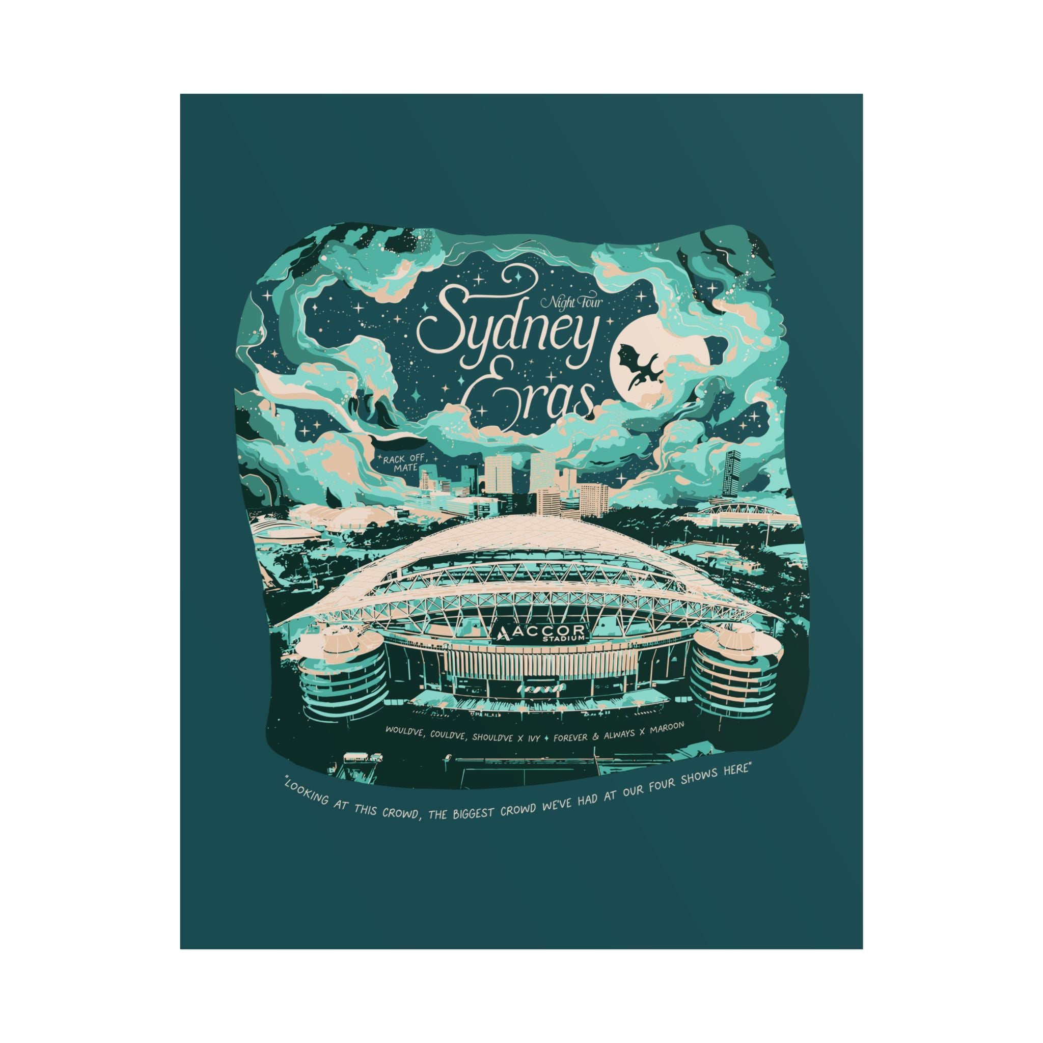 Emerald Night Four Sydney Eras Tour Poster
