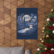 Night One Nashville Eras Tour Skyline Navy Poster