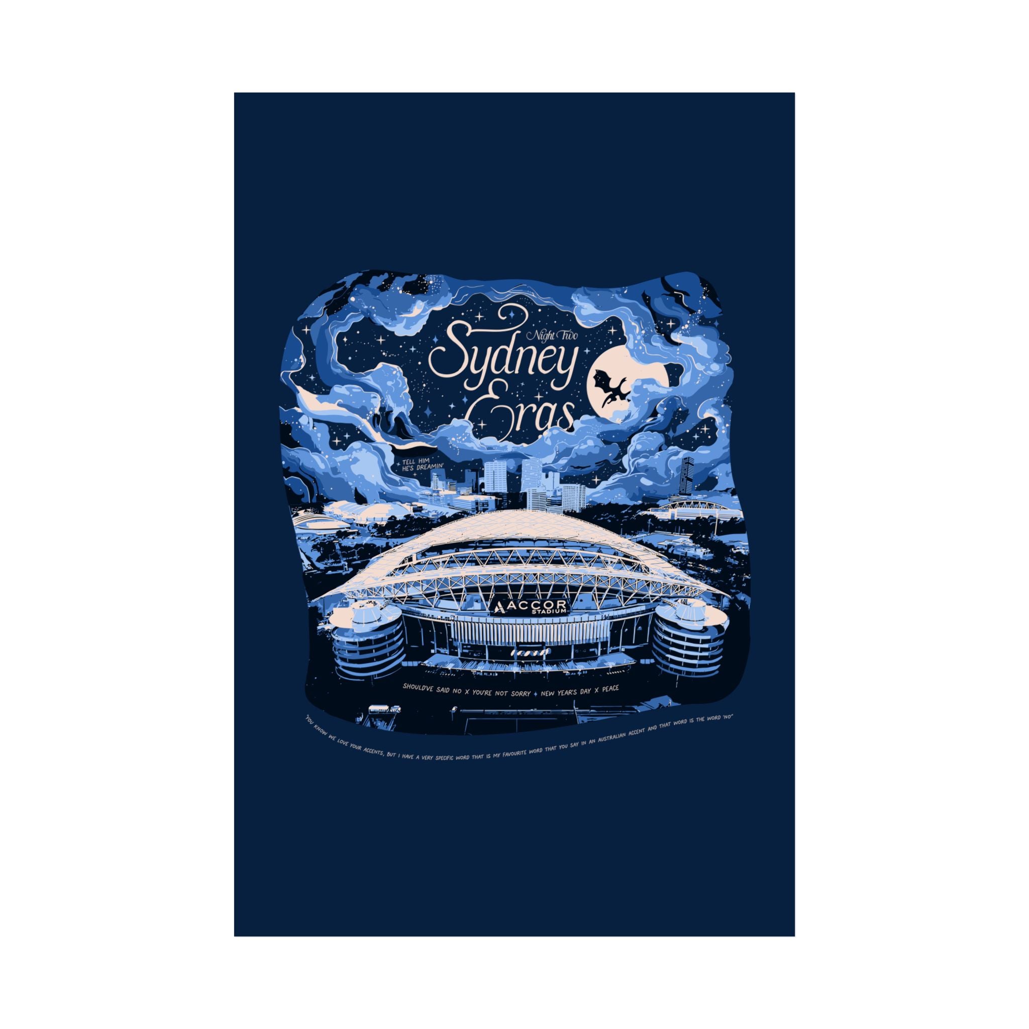 Navy Night Two Sydney Eras Tour Poster