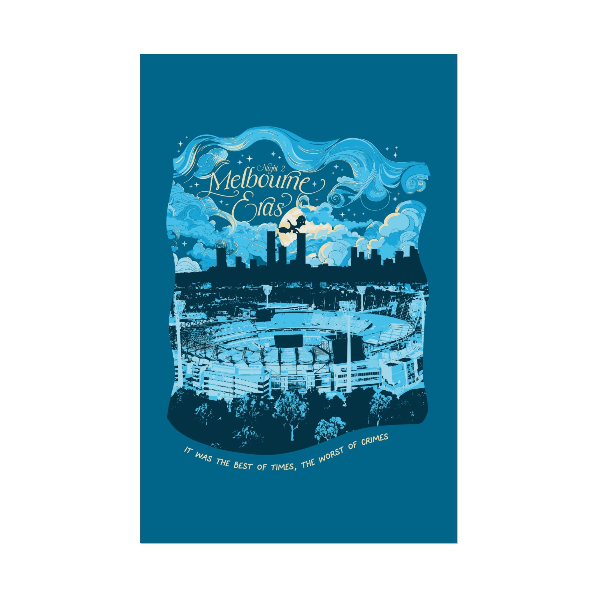 Blue Night Two Melbourne Eras Tour Poster